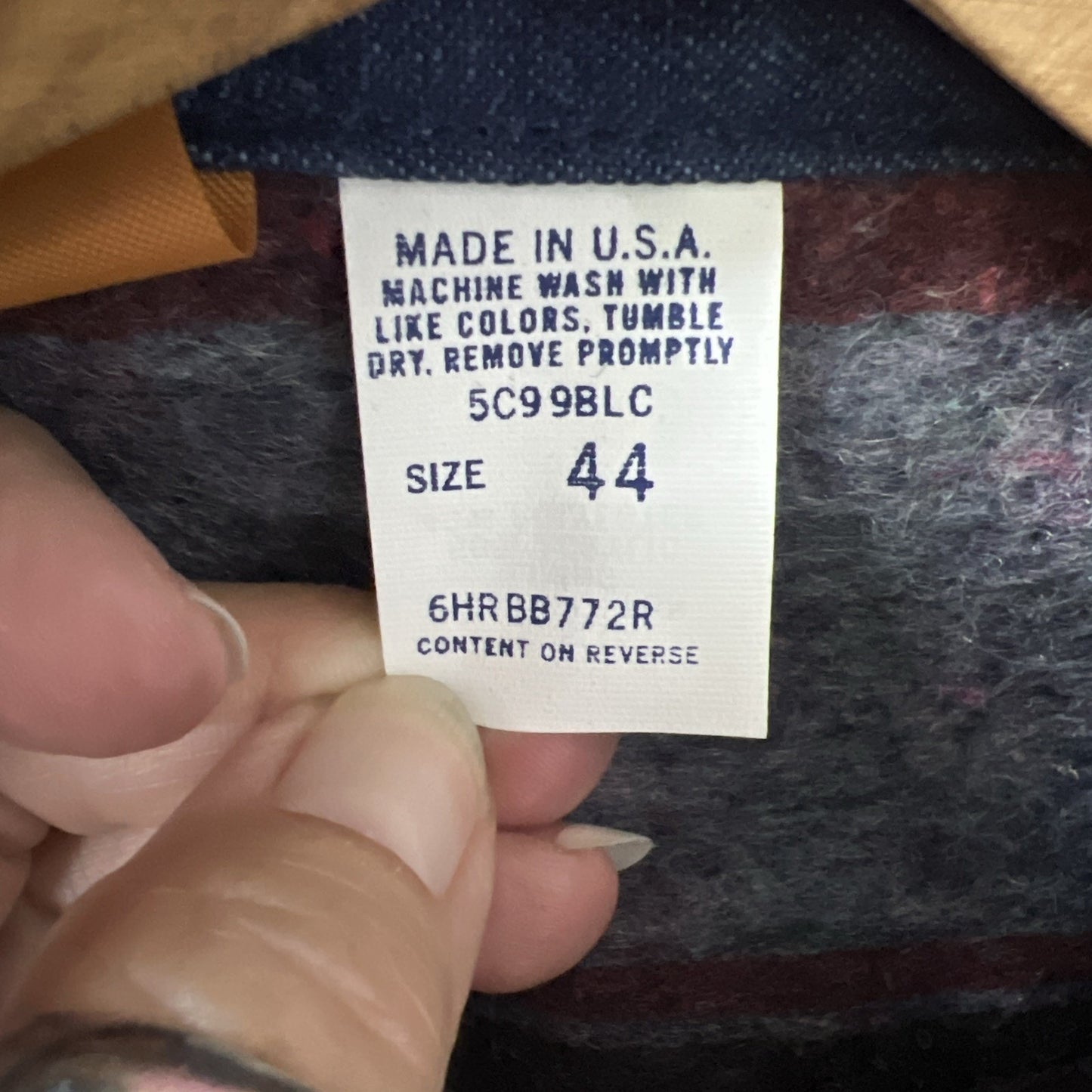 Vintage NOS NWT BIG BEN by Wrangler Denim Jacket Lined Gas Oil 76 Patch Size 44