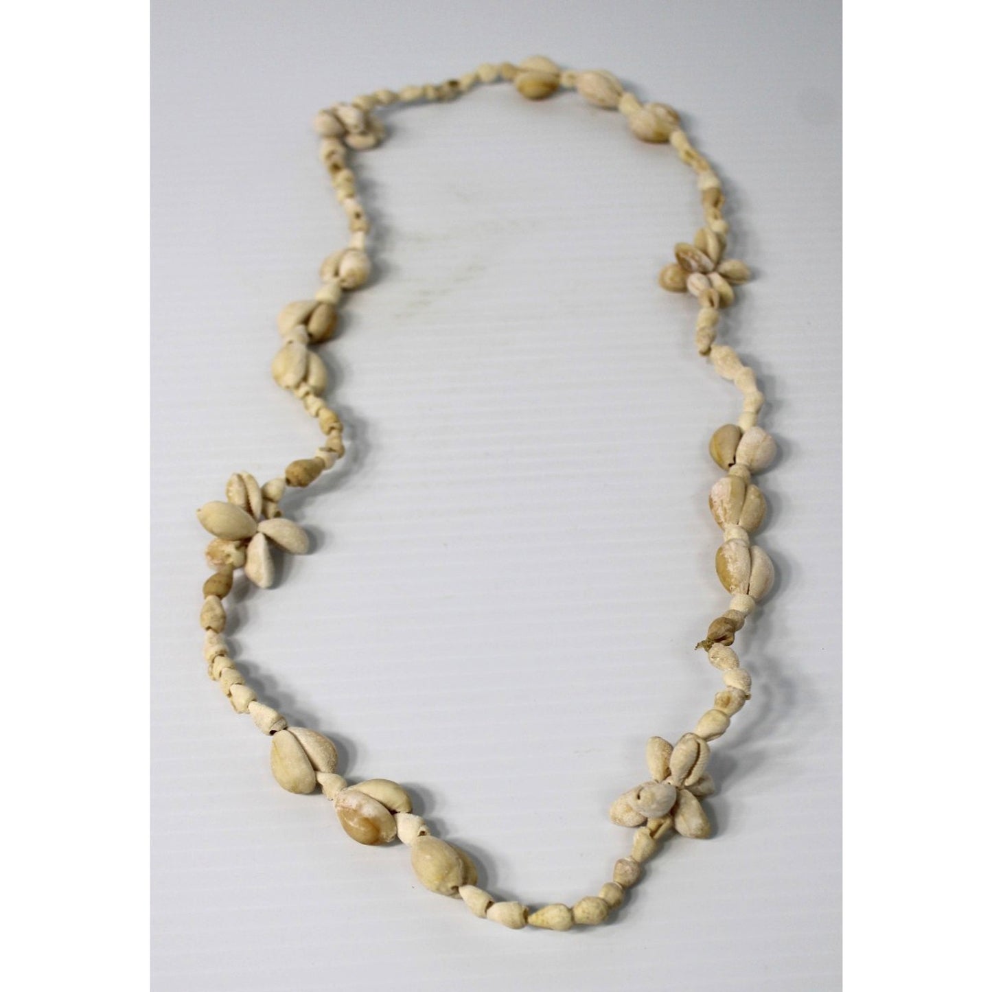 Vintage Hawaiian Cowrie Shell Necklace, 30" Boho Coastal Cowgirl