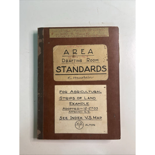 1953 Area Drafting Room Standards For Agricultural Land Railroad Maps Mobile AL