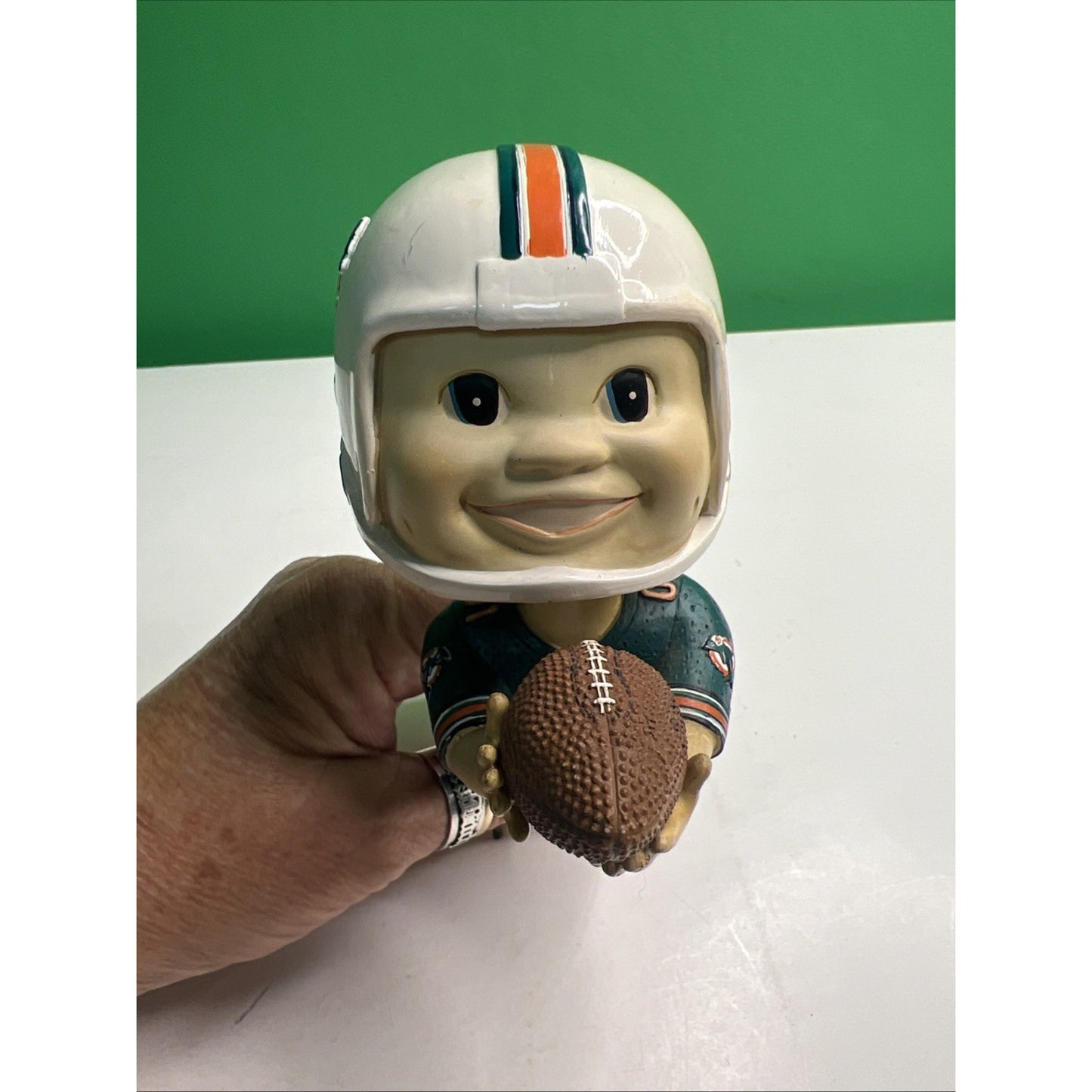 Vintage NFL Miami Dolphins Bobblehead Limited Edition COLLECTIBLE Stand Missing