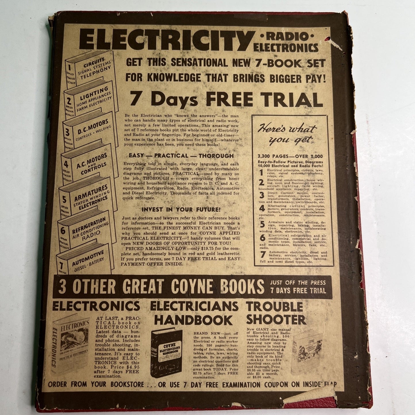 150 Shop Prints and Wiring Diagrams by Coyne Electrical School 1946 HC