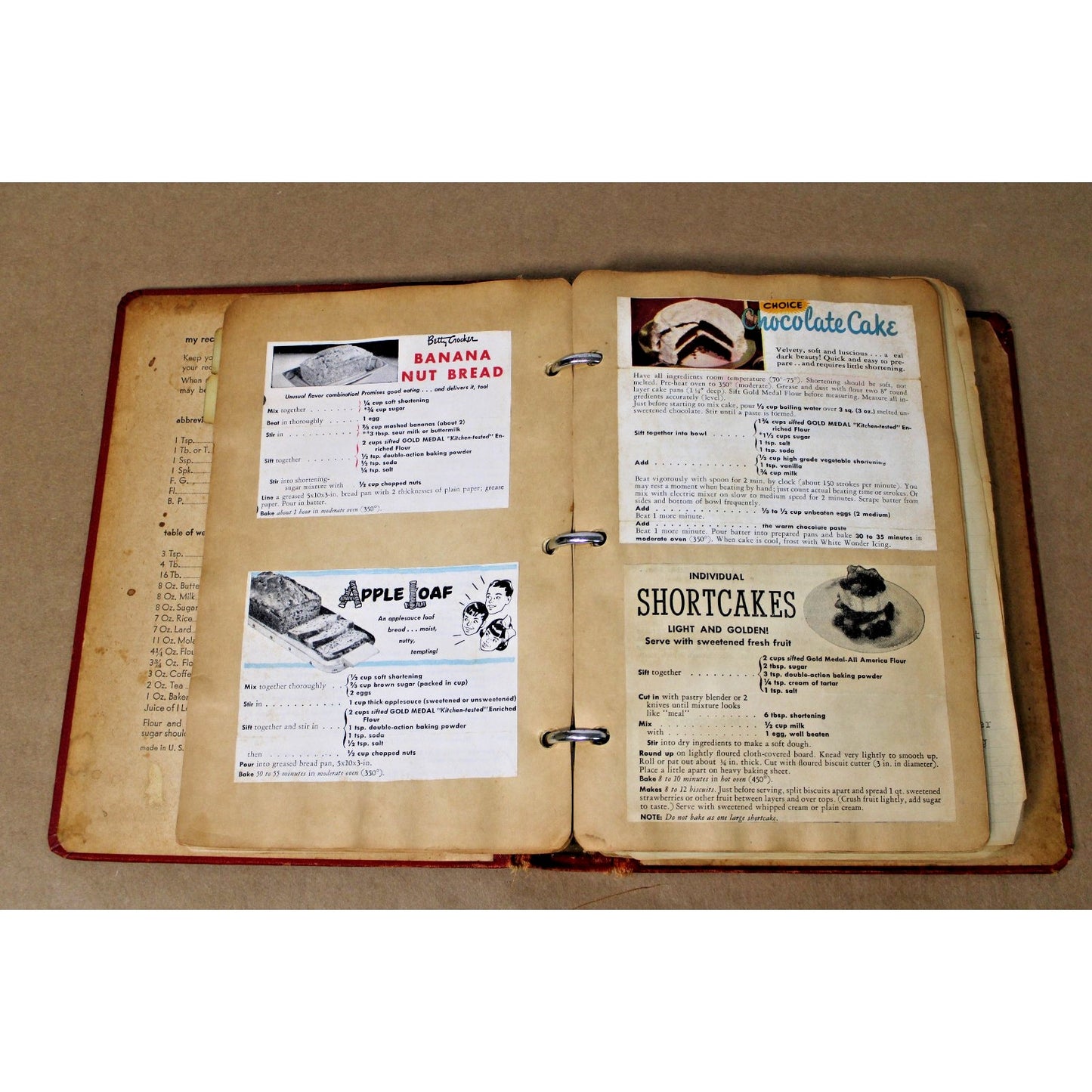 VTG 1950s-60s Recipes Cookbook, Typewritten Custom Home Cooking Collectible