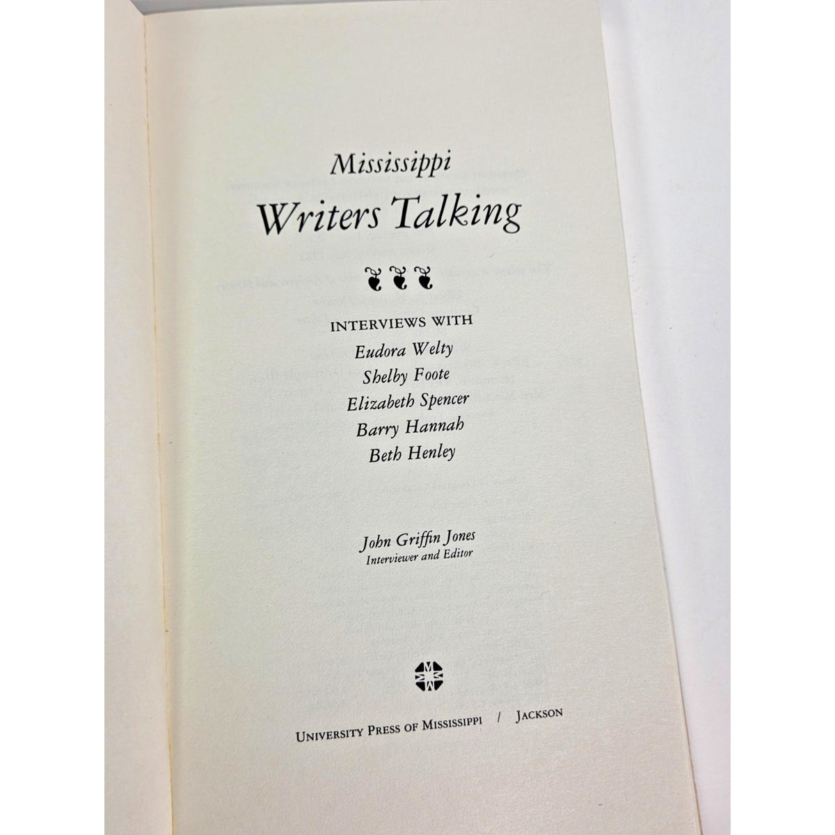 Vintage 1983 Mississippi Writers Talking Interviews Eudora Welty Shelby Foote