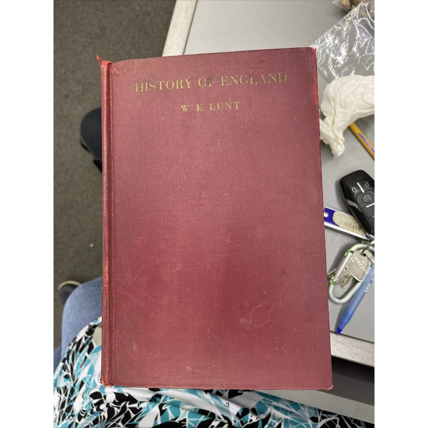 History Of England Hardcover Book By W. E. Lunt 1928 10th Printing