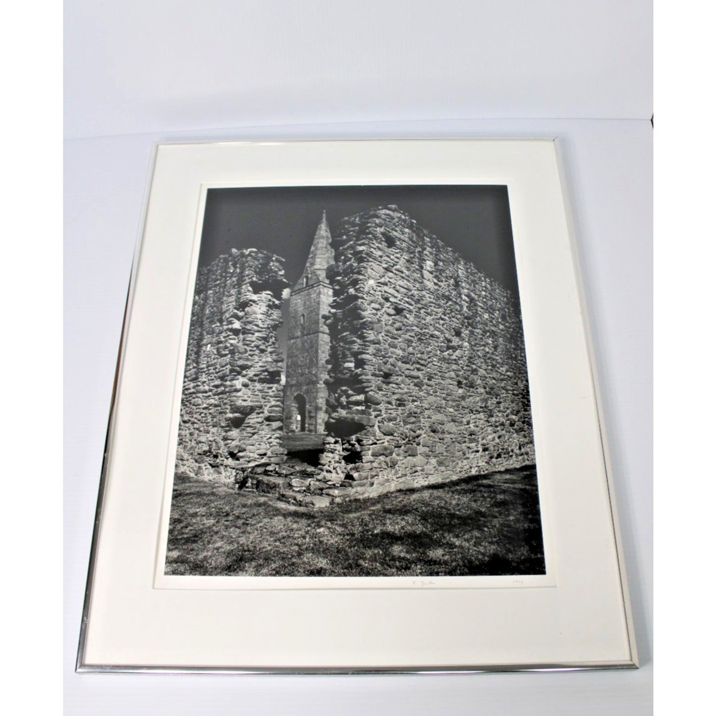 Silver Gelatin Print, Castle Ruin, Hand Signed, Russell Goodloe 1997 Mobile, AL