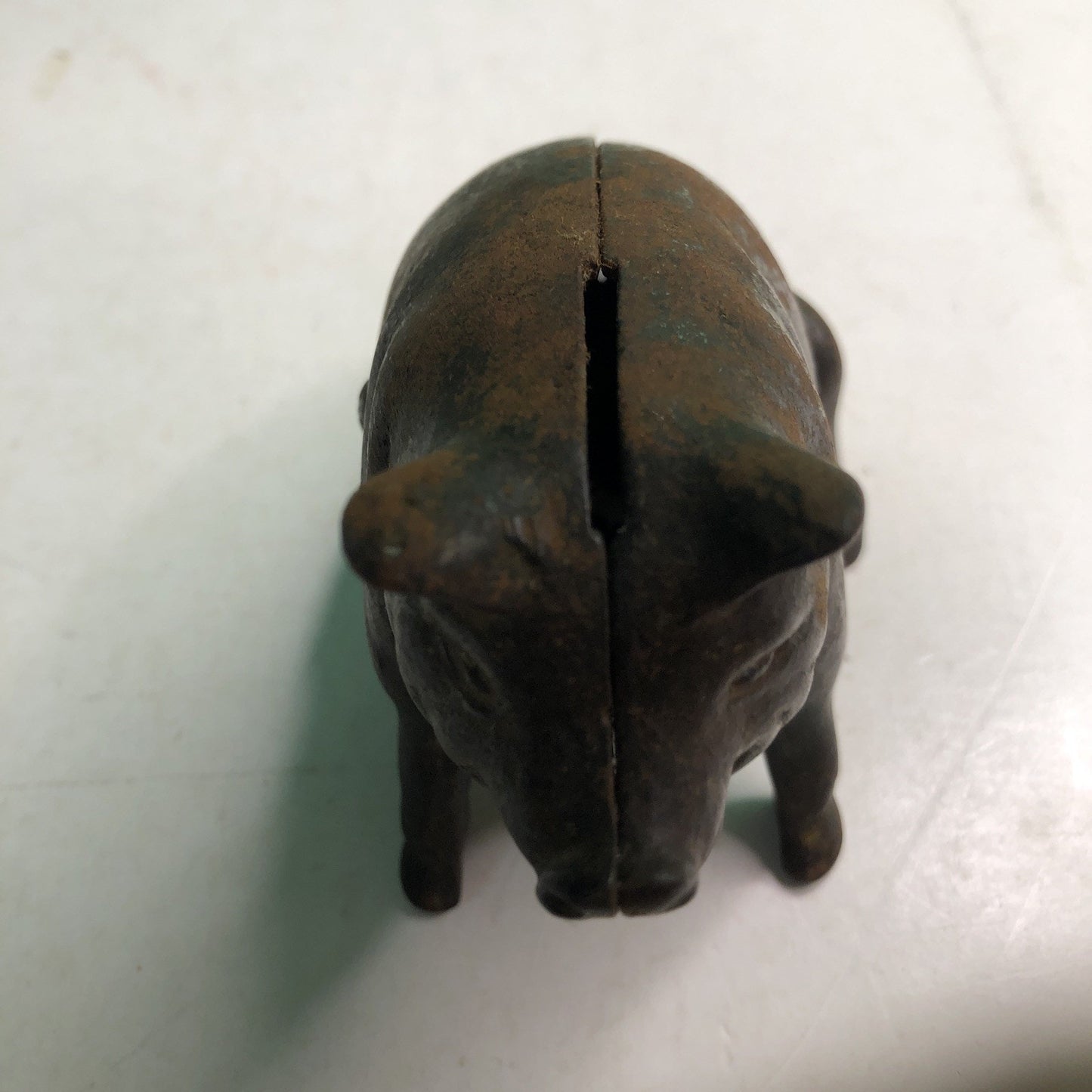 Cast Iron Figural Still Coin Hog Sitting Pig Piggy Bank A.C Williams Antique Vtg