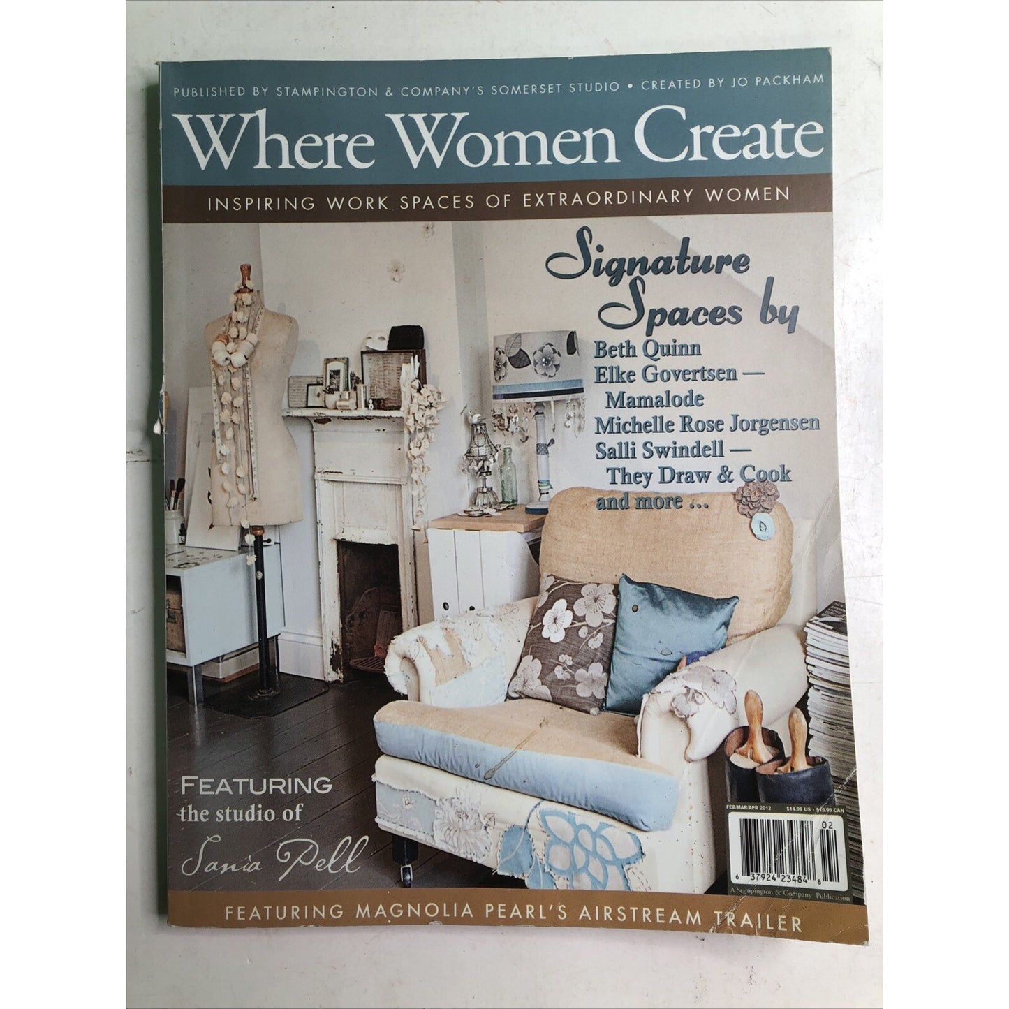 WHERE WOMEN CREATE Magazine FEB/MAR/APR 2012 Stampington & Co Pub. Jo Packham