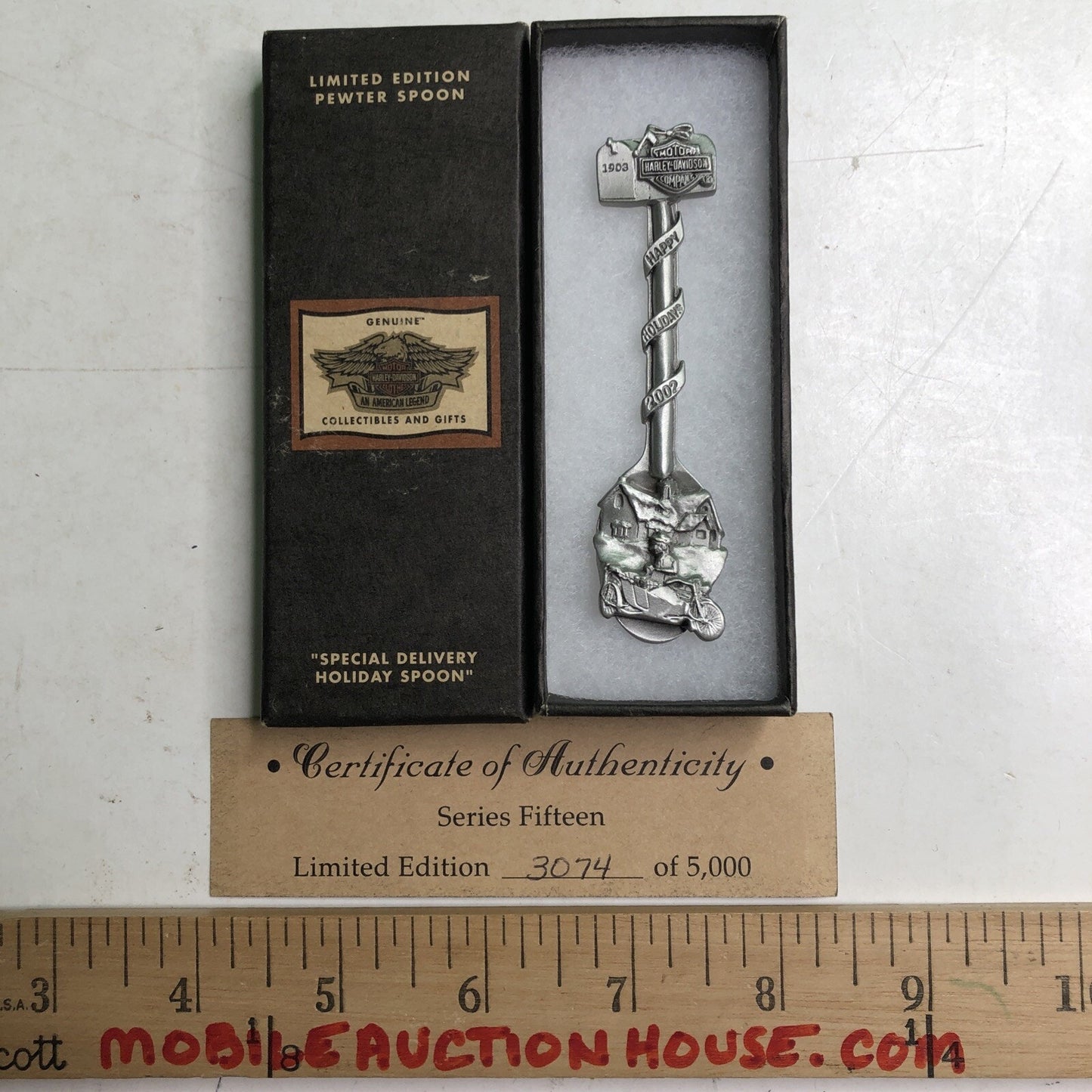 2002 HARLEY DAVIDSON Limited Edition PEWTER SPOON #3074 of 5000