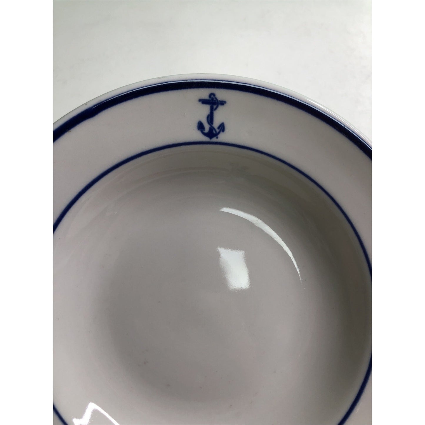 Vintage Shenango China US Navy Fouled Anchor Oatmeal / Cereal Bowl 6 ⅞”