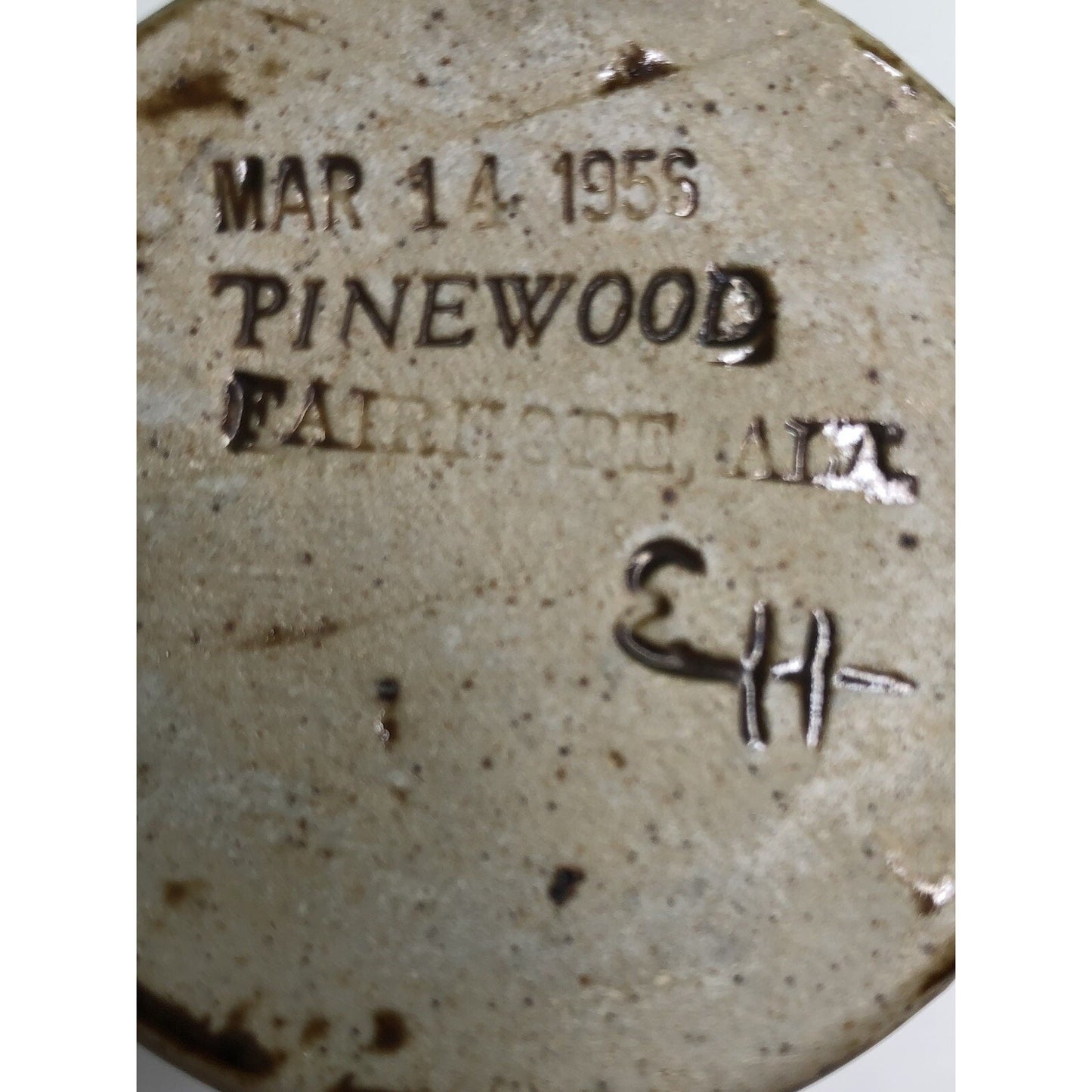 Rare 1956 Pinewood Pottery CUP MUG By EDITH HARWELL Fairhope AL Alabama OOAK
