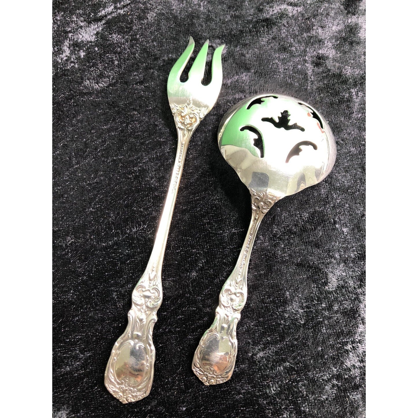 Reed & Barton FRANCIS 1st PAIR Bon Bon Spoon Pickle Or Olive Fork No Monogram