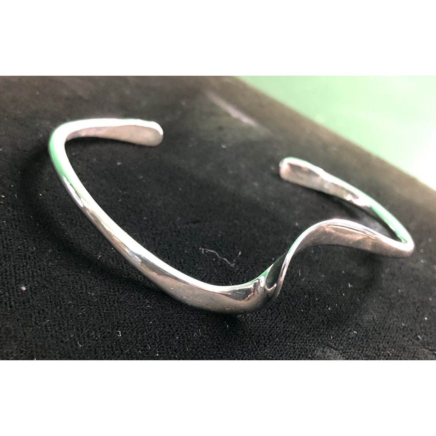 Vintage Sterling Silver Twist Cuff Bracelet Native American? Stamp Simple Lovely