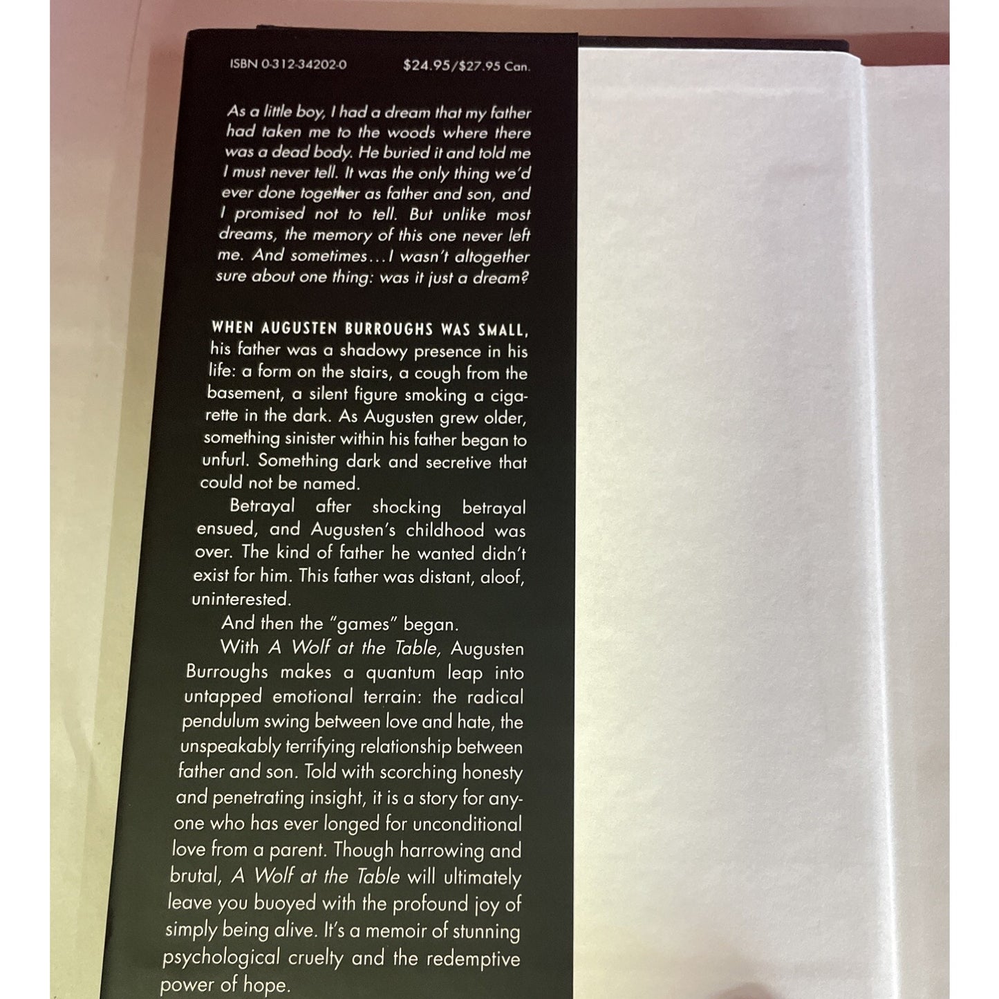 A Wolf at the Table: A Memoir of My Father by Augusten Burroughs HC 2008 SIGNED