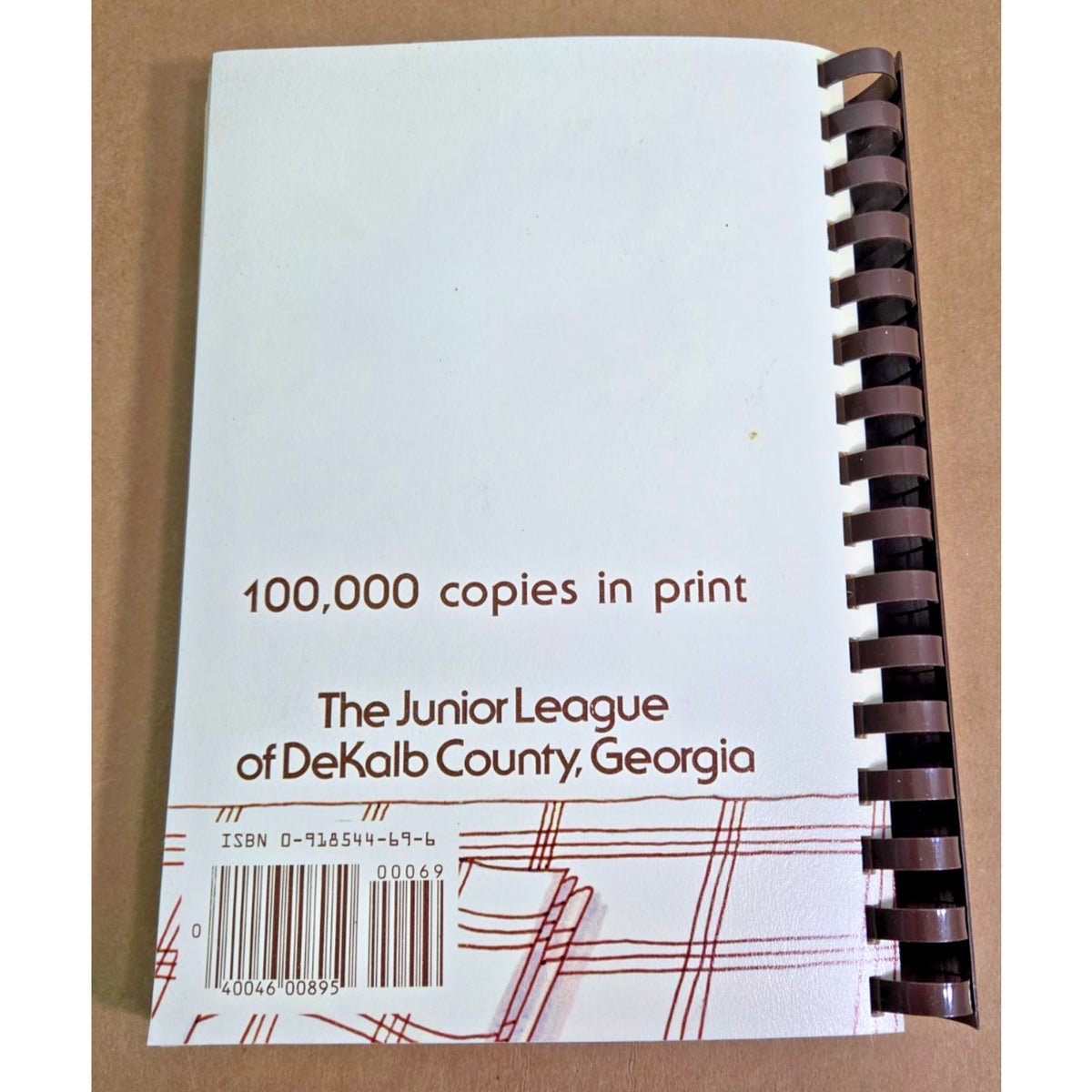 Vintage 1986 Puttin' on the Peachtree Cookbook Junior League DeKalb GA