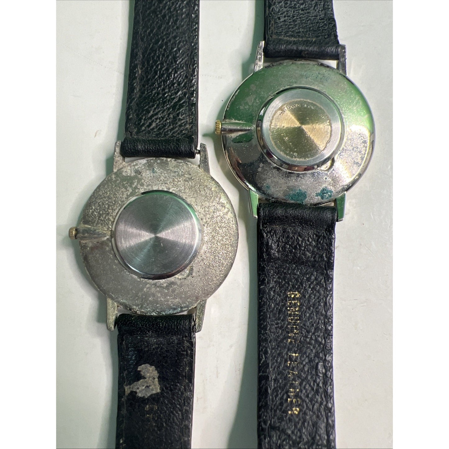 Pair Lot Of 2 DeJuno Quartz Golf Watches Not Working/Needs Battery? Male Female