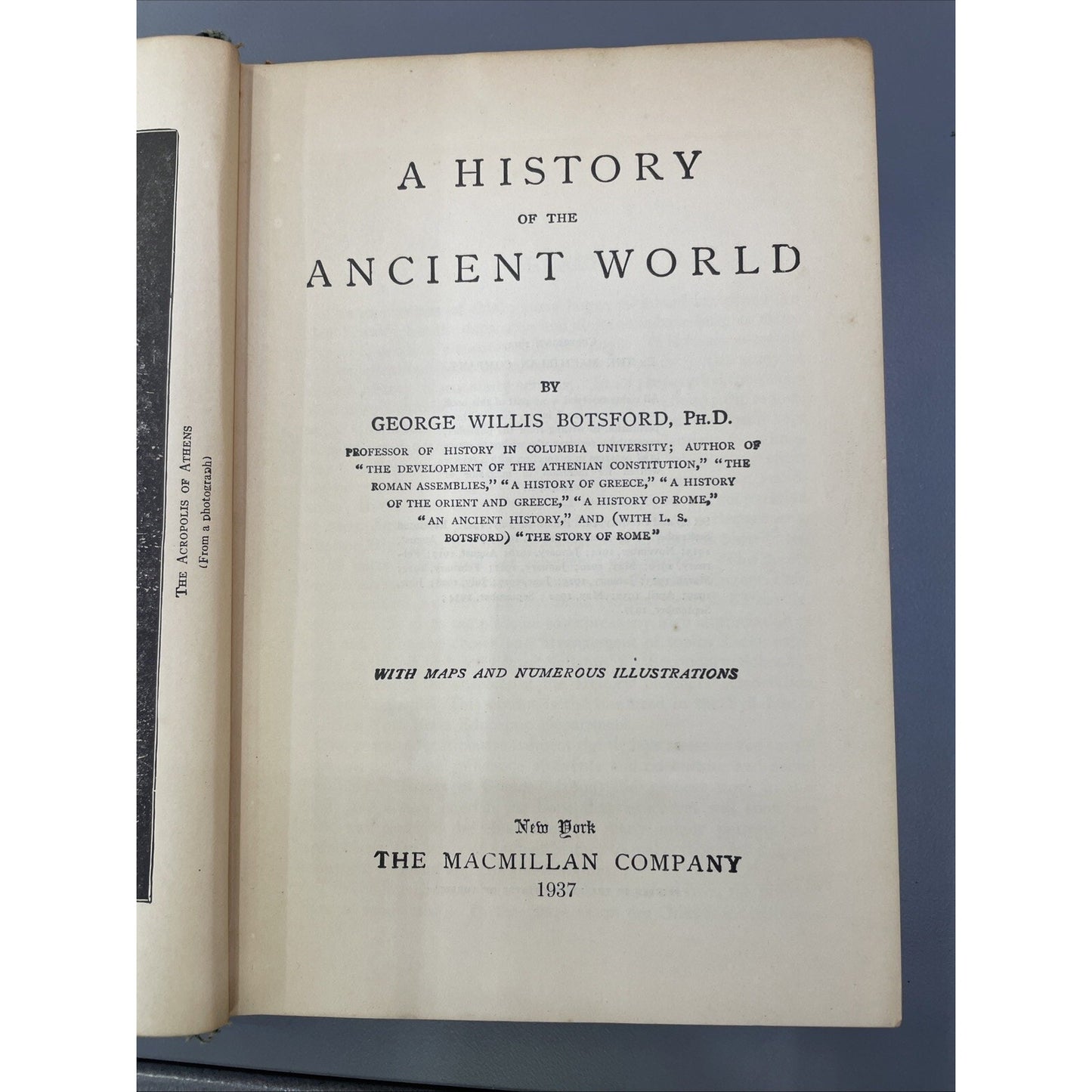 1937 A History Of The Ancient World By George Willis Botsford HC Illustrated