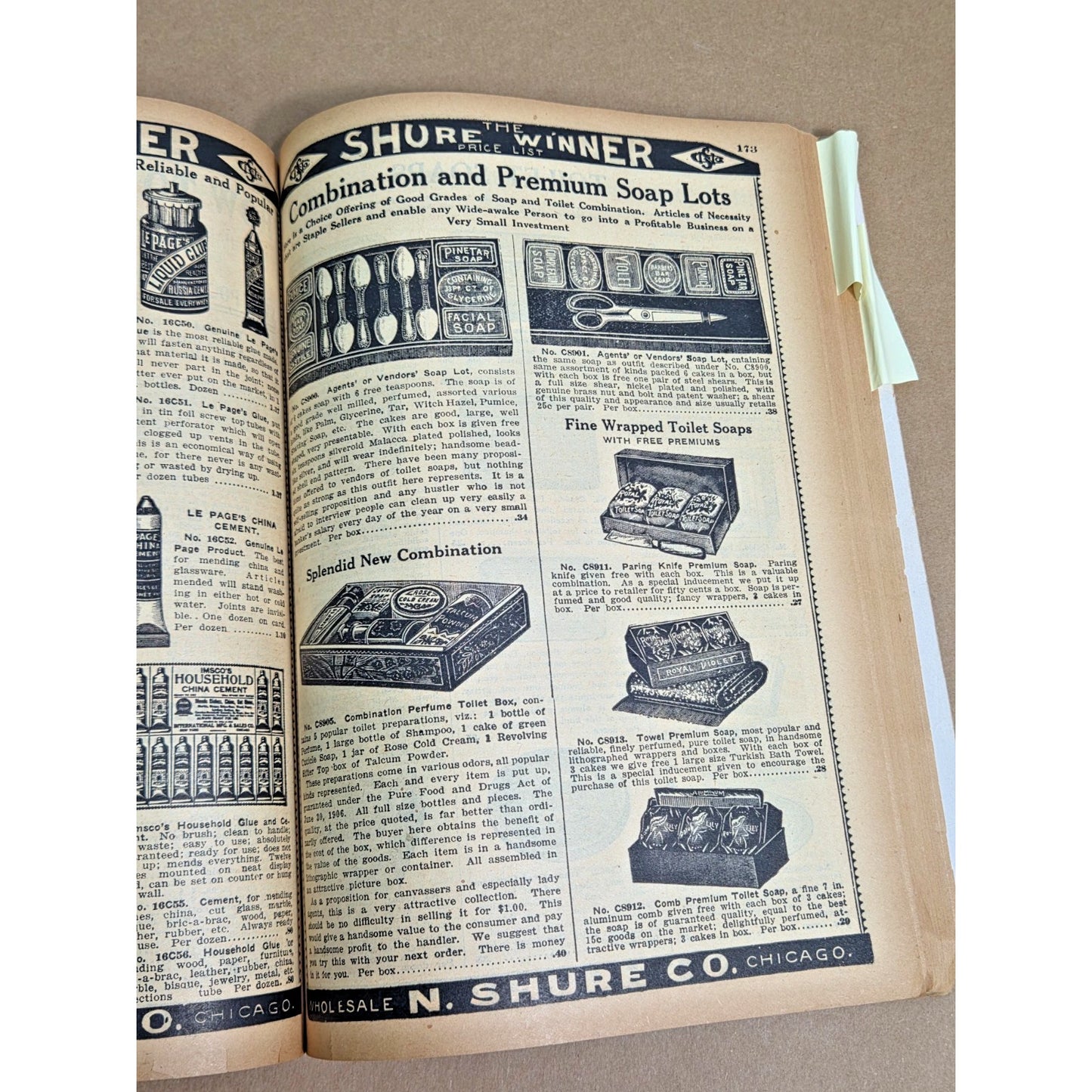 1919 N. Shure Co No. 82 Catalog "The Shure Winner" Vintage Chicago Wholesale