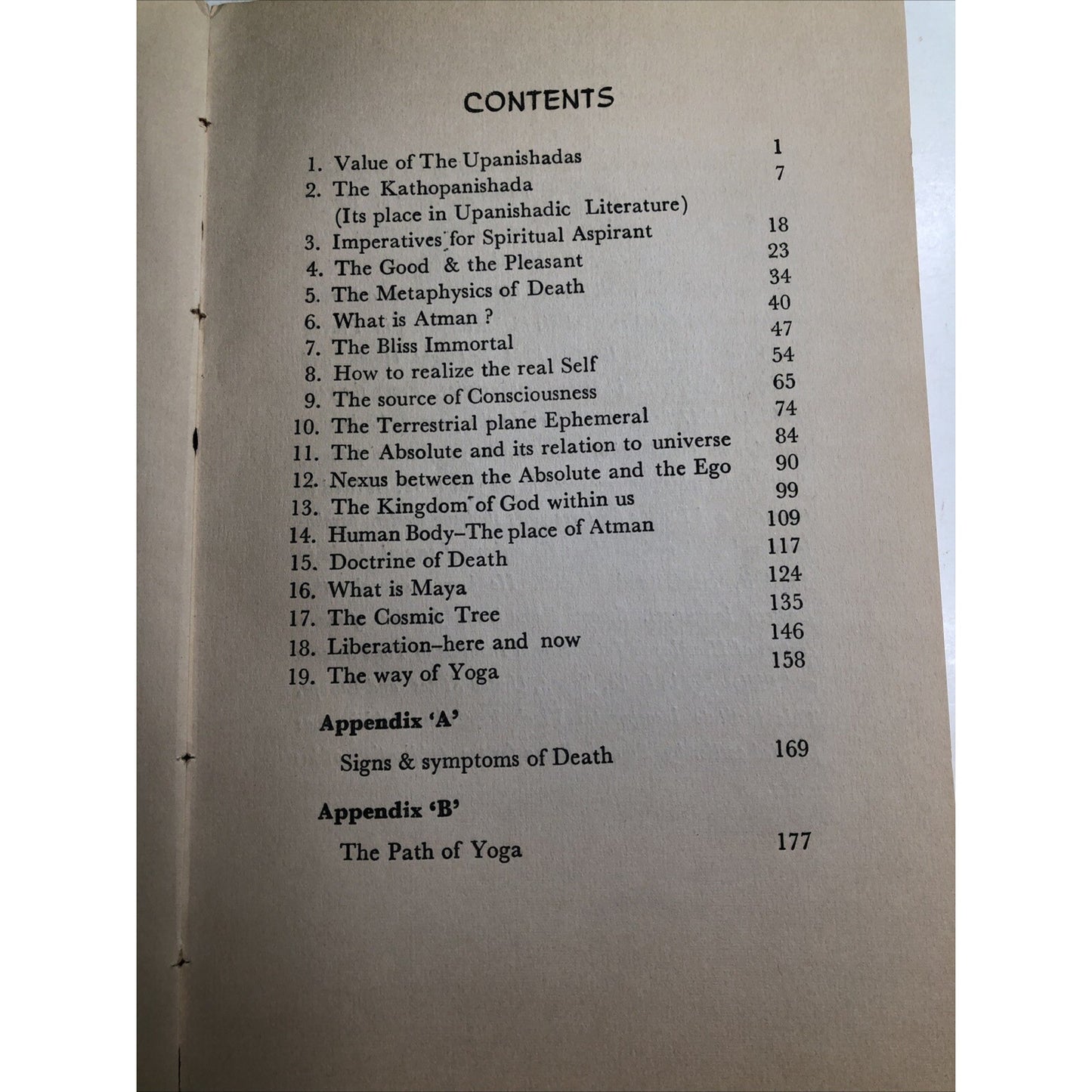 Book of Wisdom KATHOPANISHADA by Swami Rama HIMALAYAS Paperback 1972 2ND EDITION