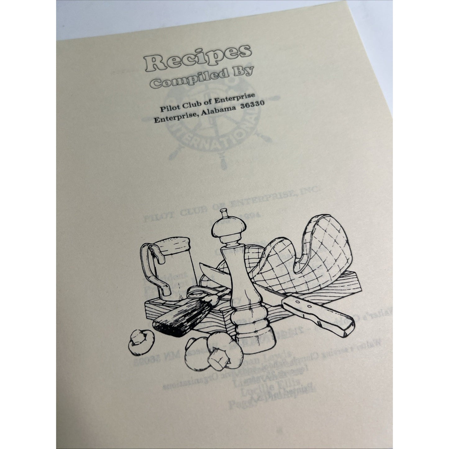 1994 Pilot Club of Enterprise AL Cookbook Recipes