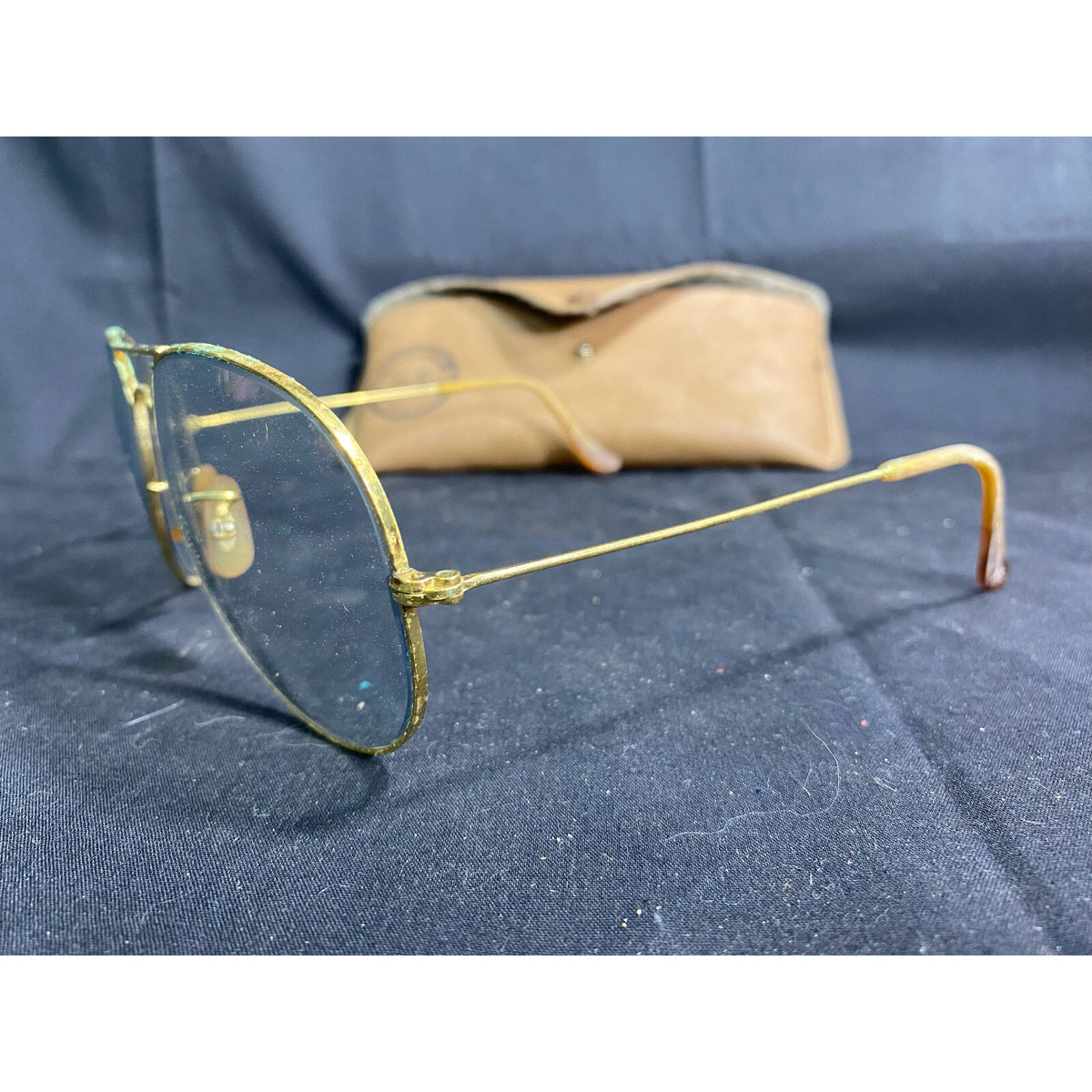 Vintage Ray Ban Clear Lens Glasses with Leather Case