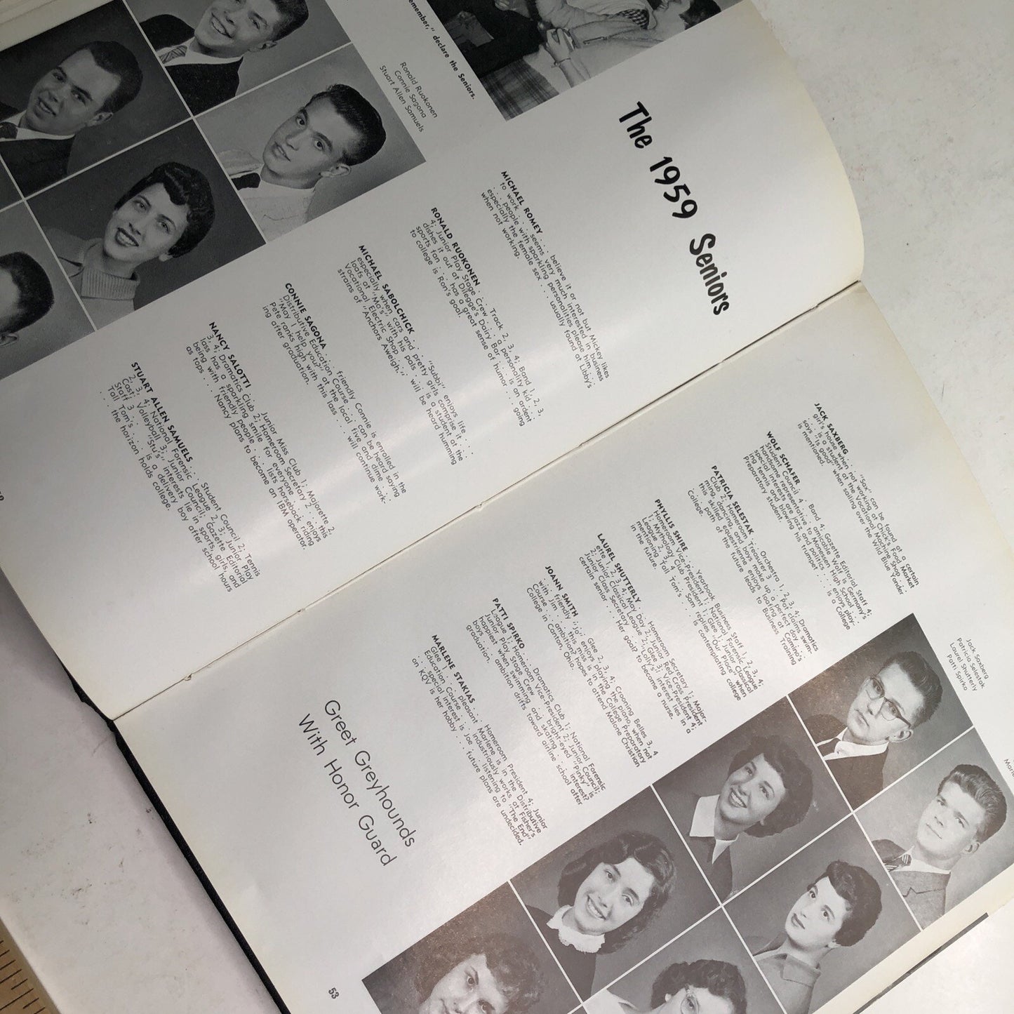 1959 GREYHOUND YEARBOOK Monessen Pennsylvania PA High School