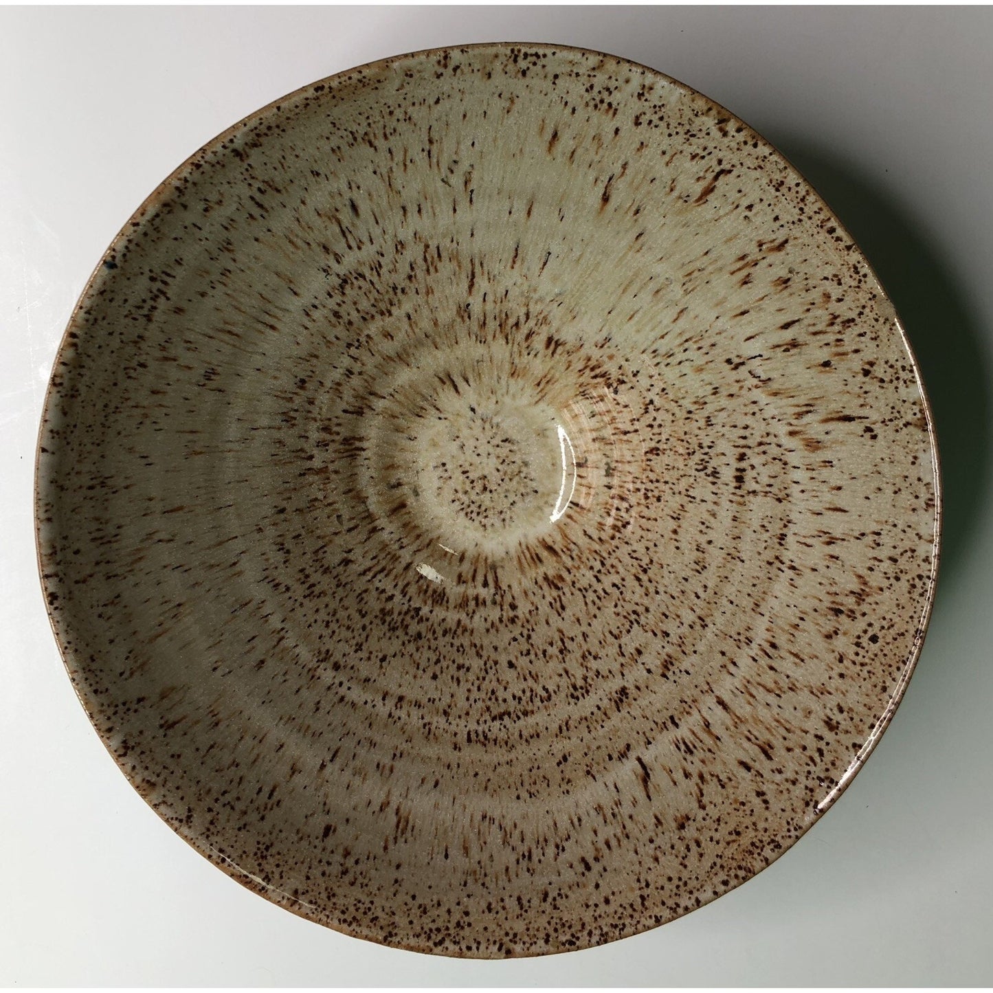 Vintage Studio Art Pottery BOWL Signed NOBLE Drip Glaze