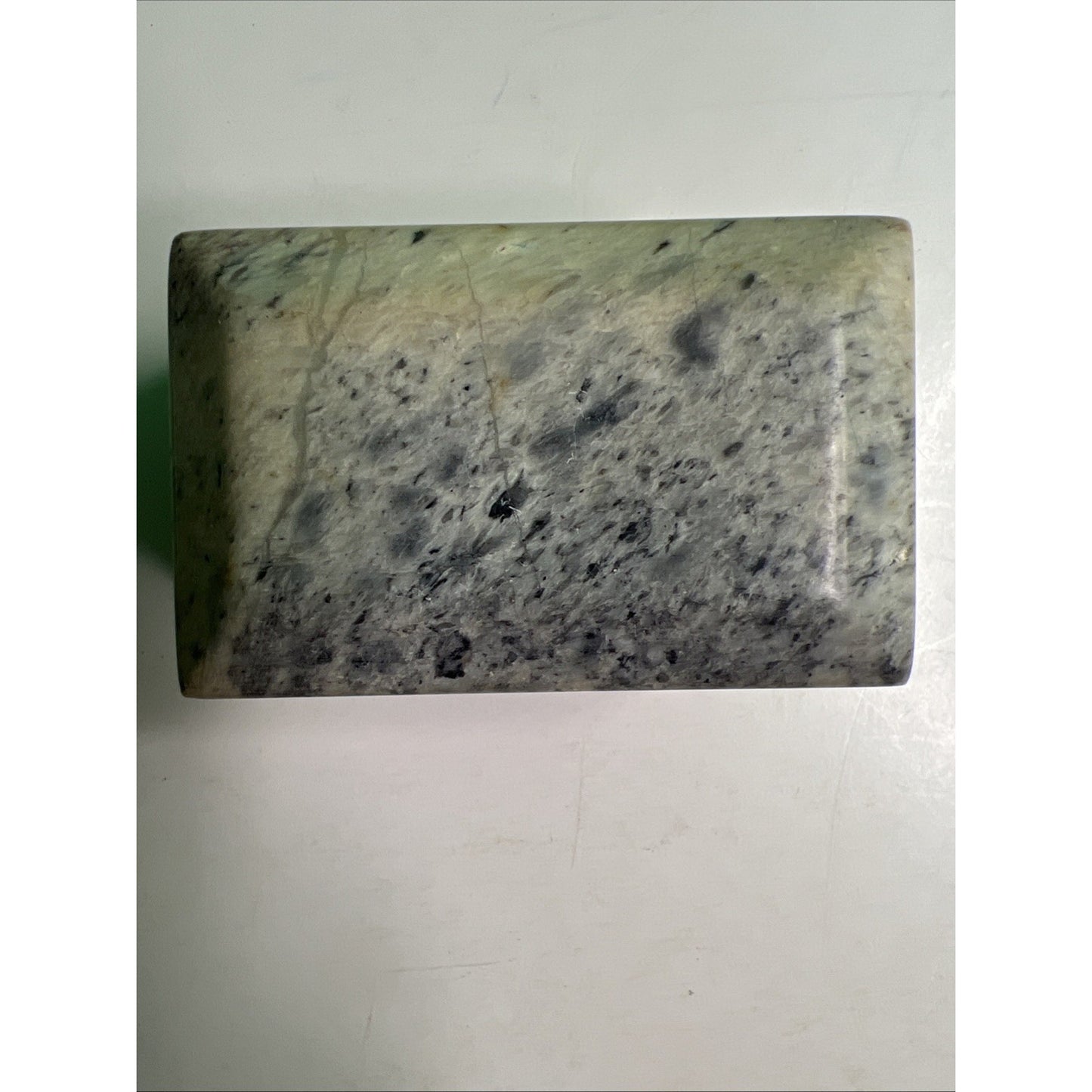 Carved Soapstone Small Box Trinket Vanity Natural Stone with Lid