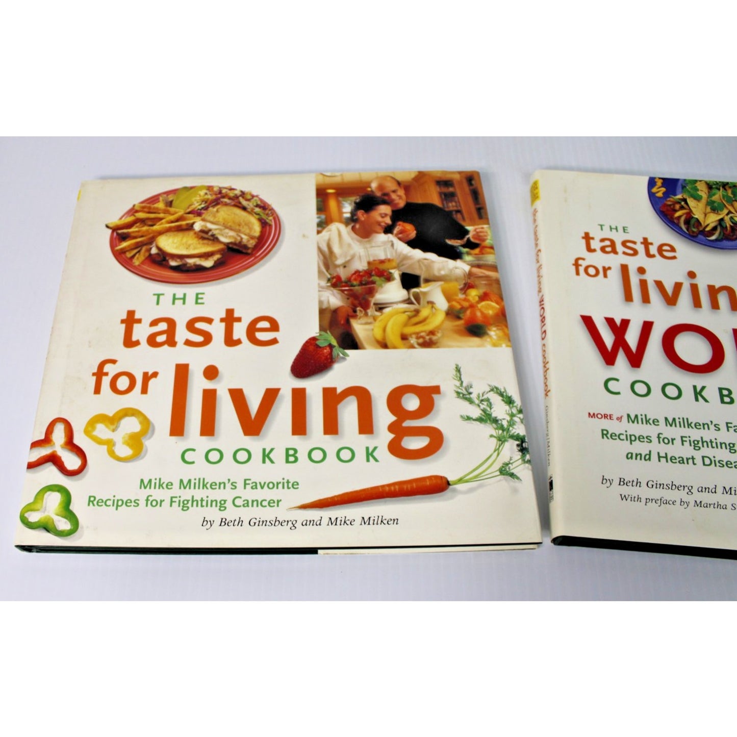 2 Taste for Living Cookbooks, Cancer & Heart Disease-Fighting Recipes- Milken