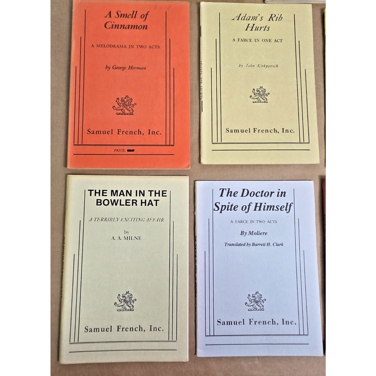 Lot of 8 Vintage Samuel French Play Scripts - A.A. Milne, Thornton Wilder & More