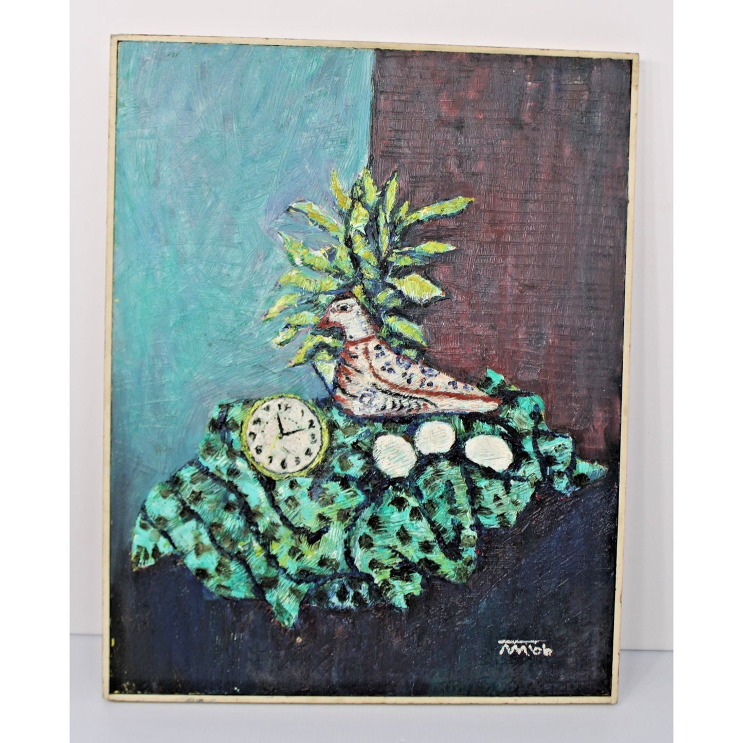 Heavy Impasto Mid-Century Oil on Canvas by New Orleans Artist Ron Reddick 29x23