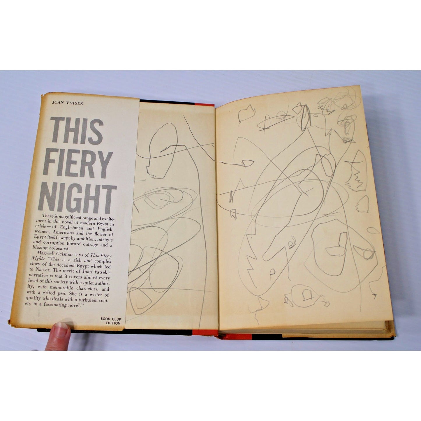 This Fiery Night by Joan Vatsek- Hardcover 1959 Book Club Edition