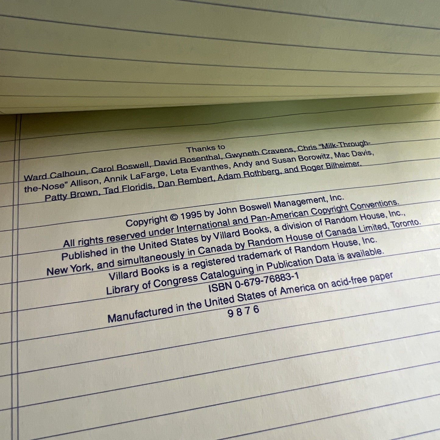 O.J.'s Legal Pad Book 1995 Humor Parody Vintage O.J. Simpson