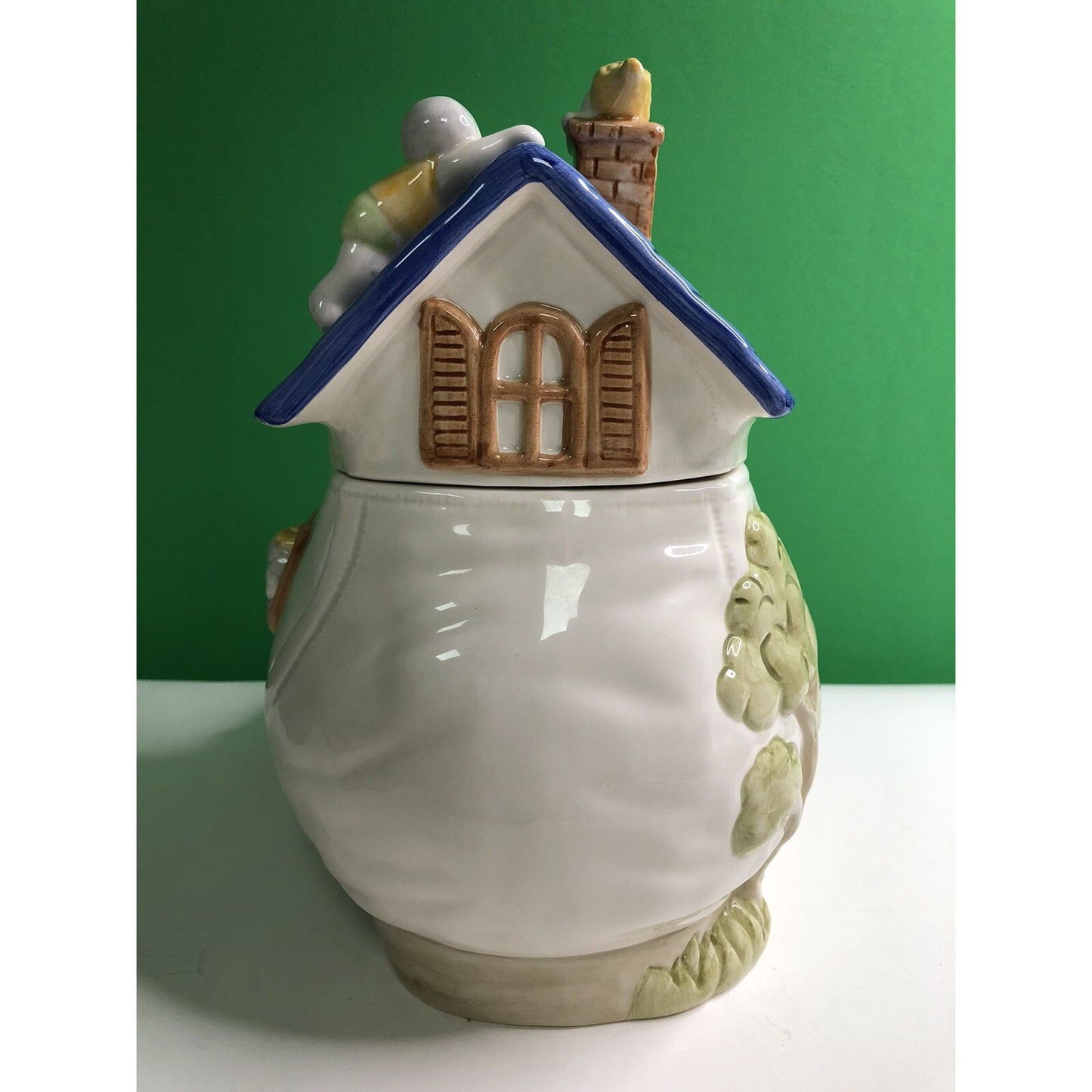 Vintage 1986 FITZ & FLOYD The Old Lady Who Lived in a Shoe COOKIE JAR Mint Large