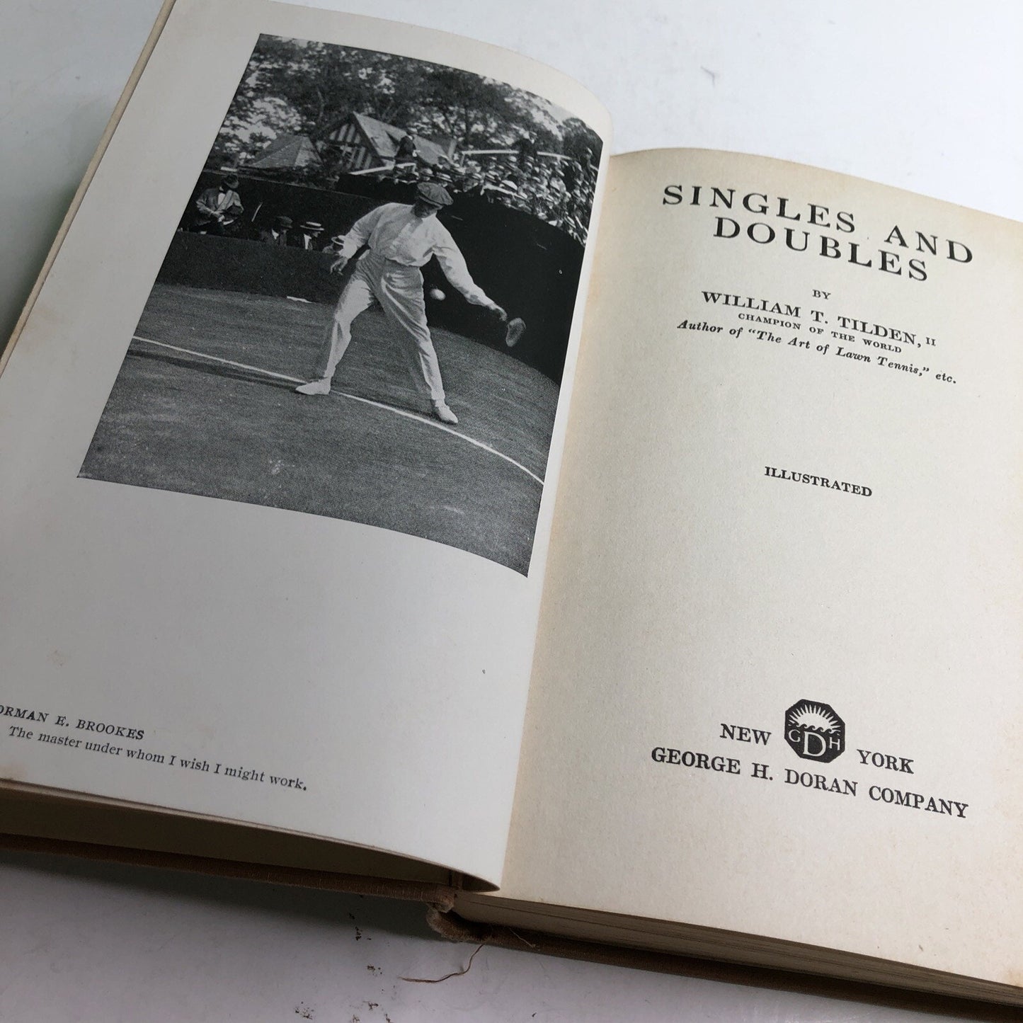 WILLIAM T. TILDEN, SINGLES AND DOUBLES 1923 First Edition HC Ex Library Tennis
