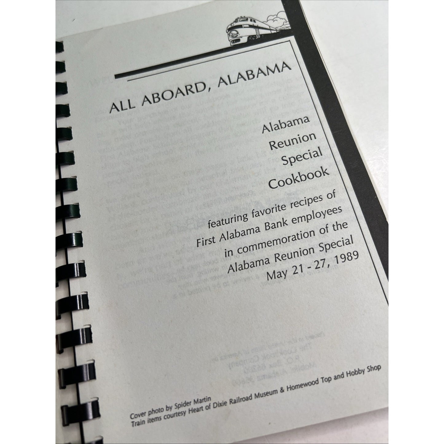 All Aboard Alabama, Alabama Reunion Special Cookbook Recipes 1989 PB