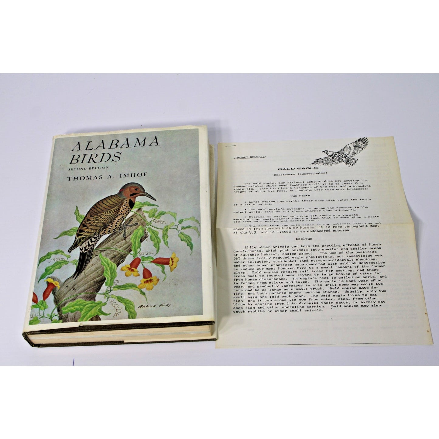 Alabama Birds- Thomas A. Imhof - 2nd Edition 1976 HC/ DJ + Ephemera