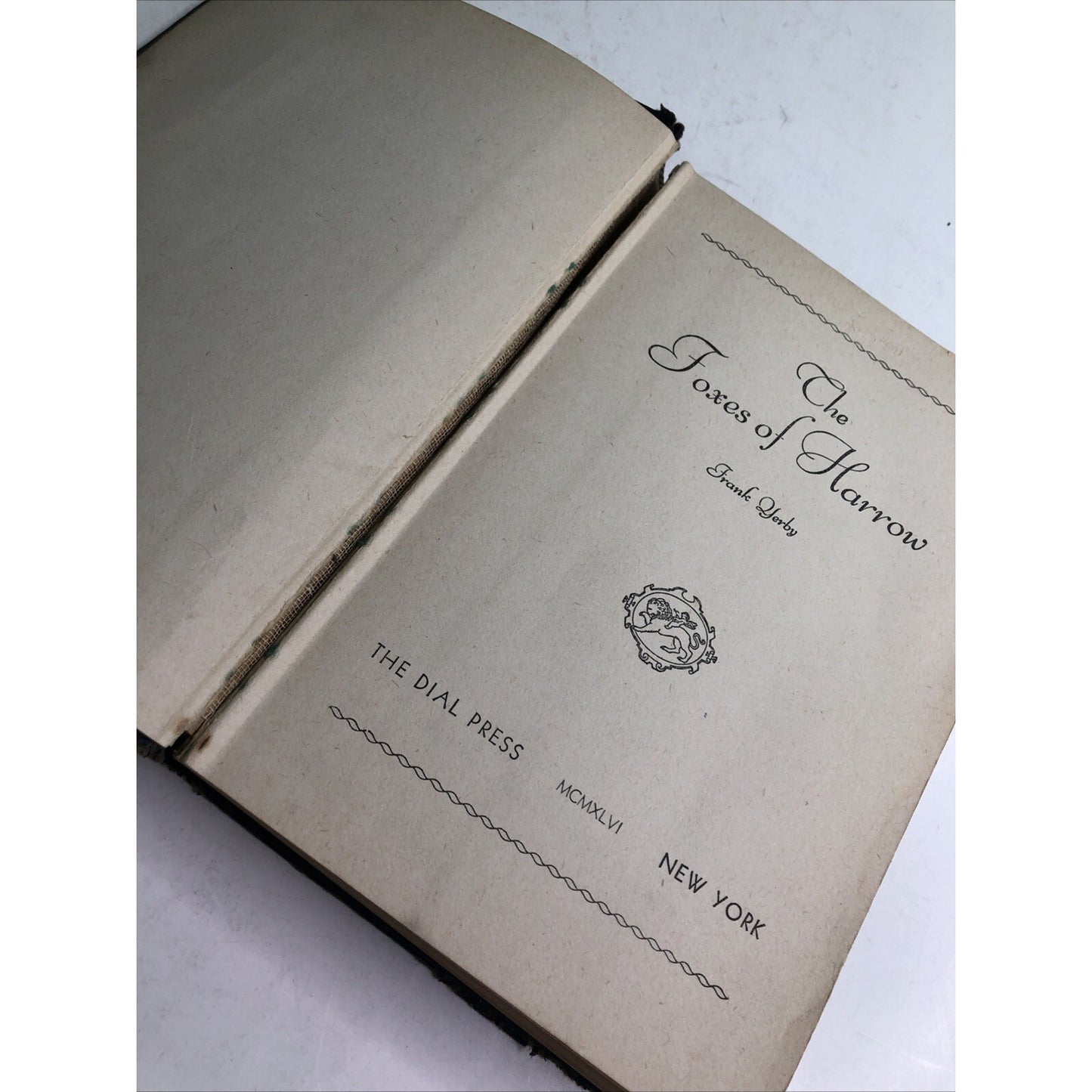 1946 First Edition Foxes of Harrow by Frank Yerby The Dial Press HC Some Damage