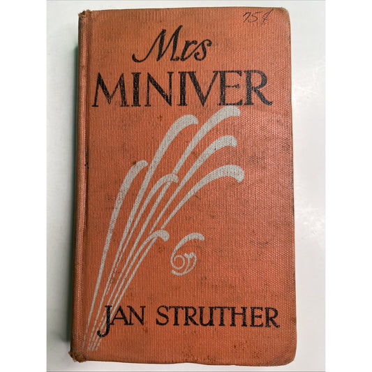 1942 HC by Jan Struther MRS. MINIVER Ex Library