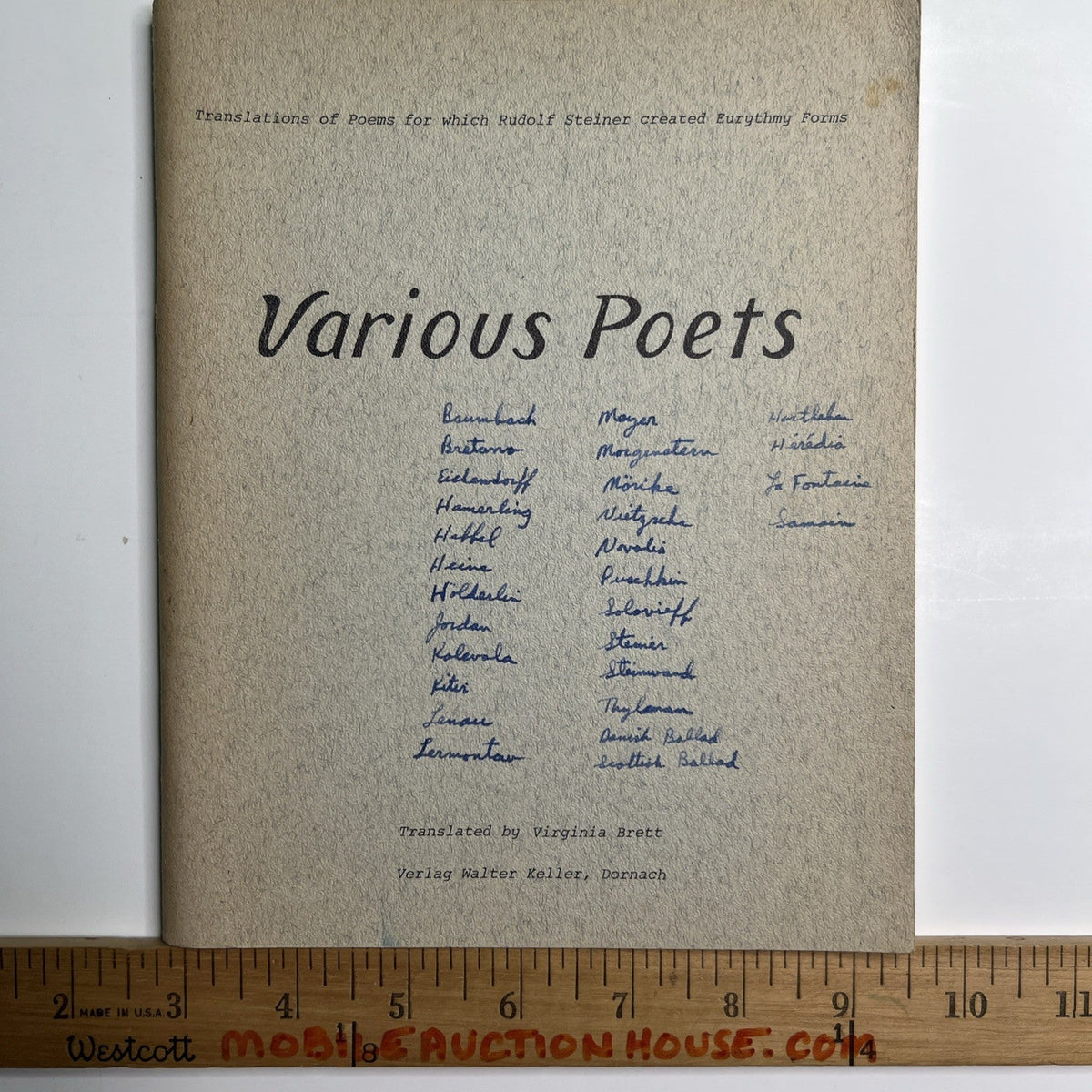 Pair Of Translations Various Poets & Steffen by Virginia Brett Eurythmy Forms