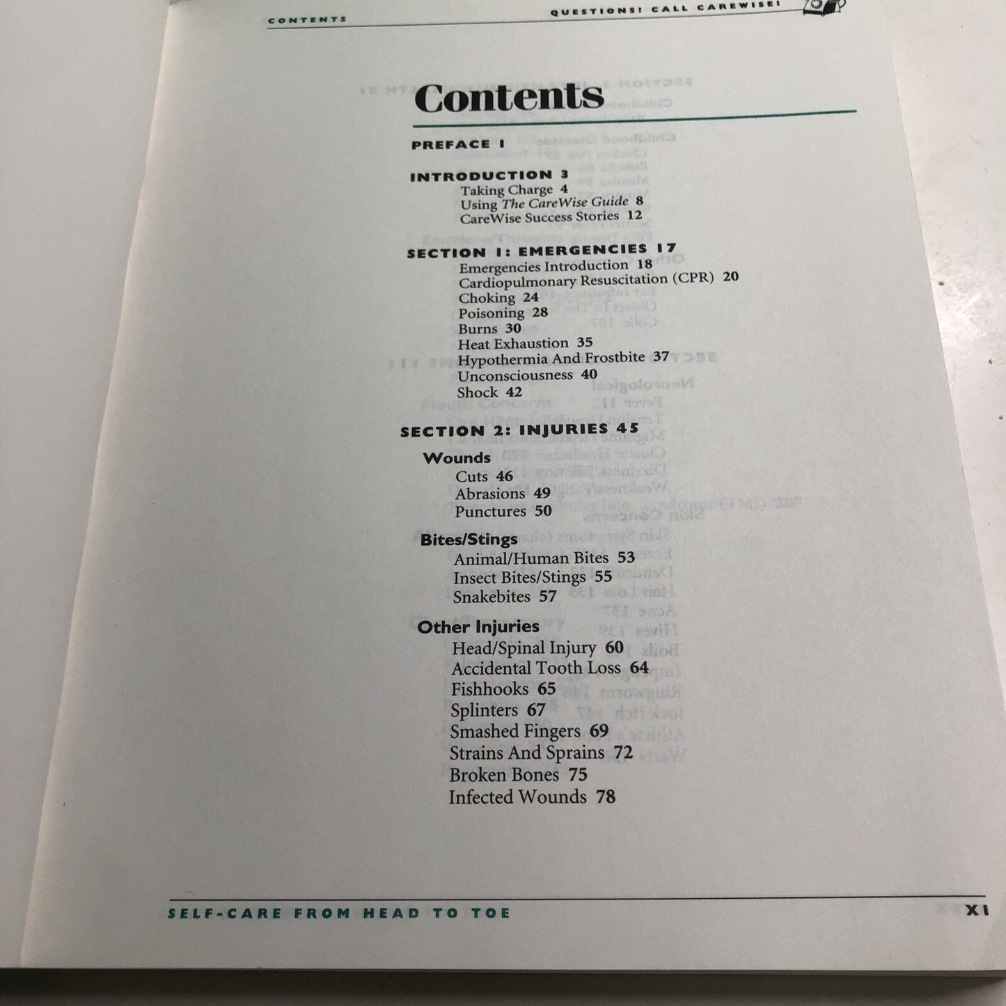 THE CAREWISE GUIDE : SELF-CARE FROM HEAD TO TOE By Acamedica Press Staff 1995