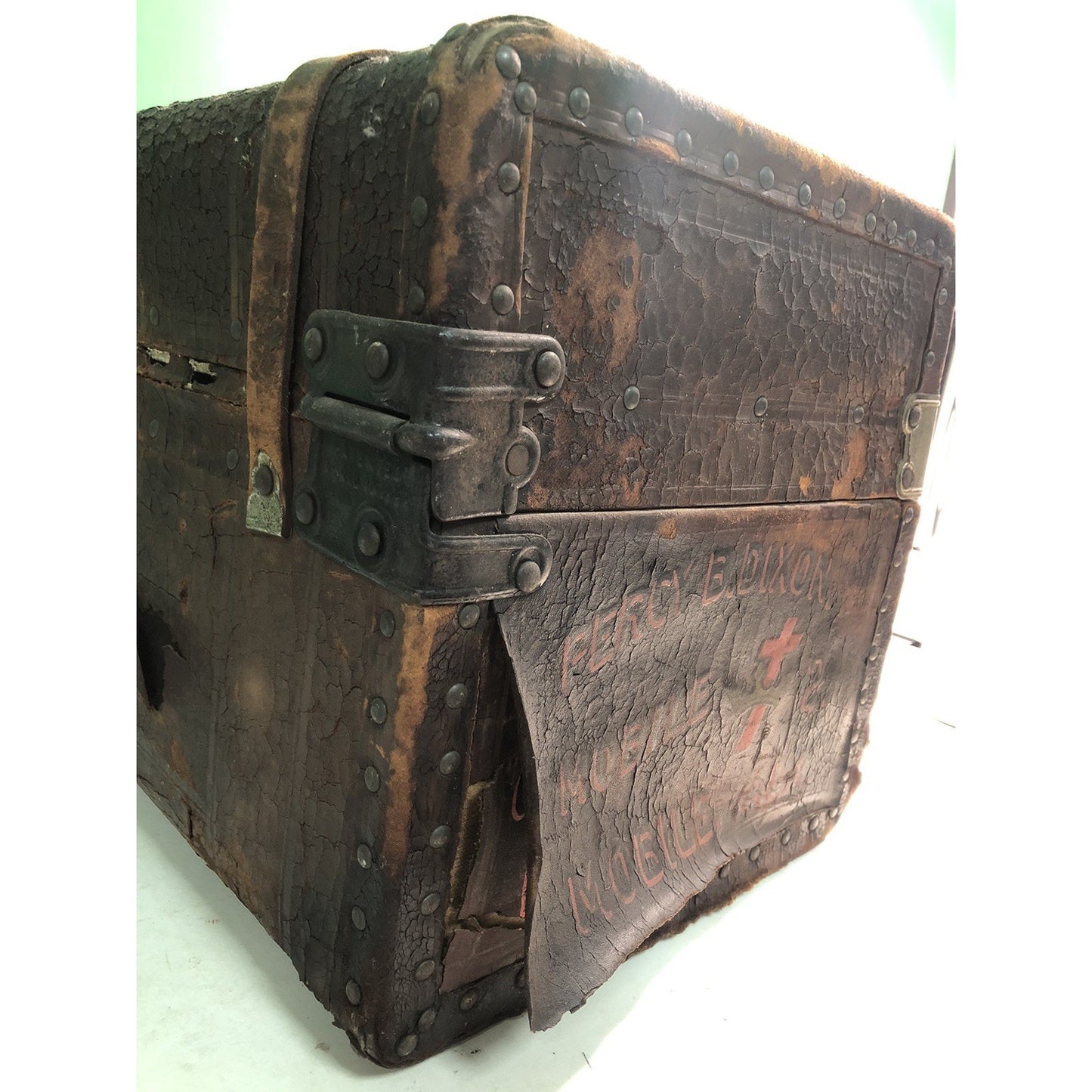 Circa 1800’s Trunk Knights Templar Masons Mobile Alabama ALA AL Percy B. Dixon