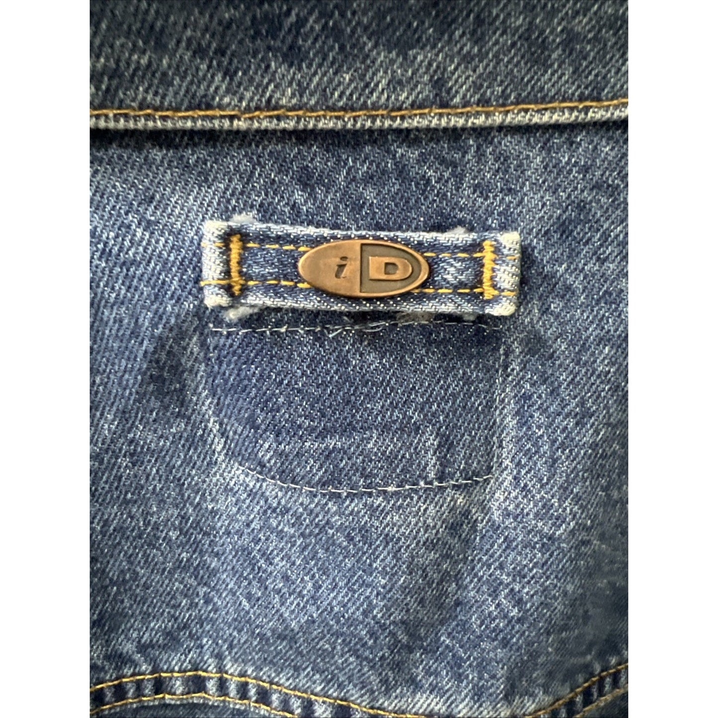 ID Brand Denim Jacket XL With Embroidered Independent Jewelers Organization Logo