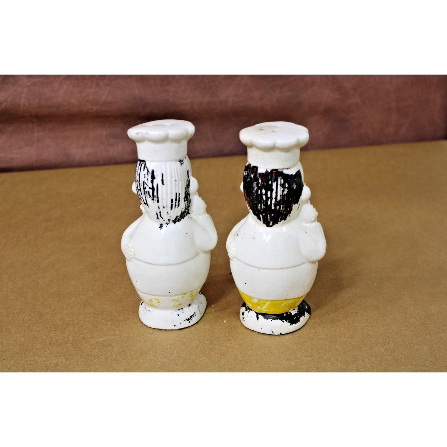 Vintage Made in Japan Salt and Pepper Shakers, Chef Cook Large 5.5"H