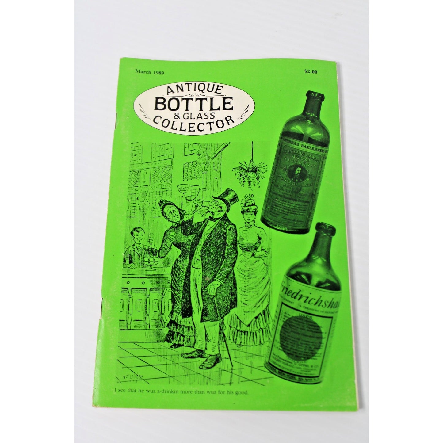 Lot of 8 Issues "Antique Bottle & Glass Collector" from 1989