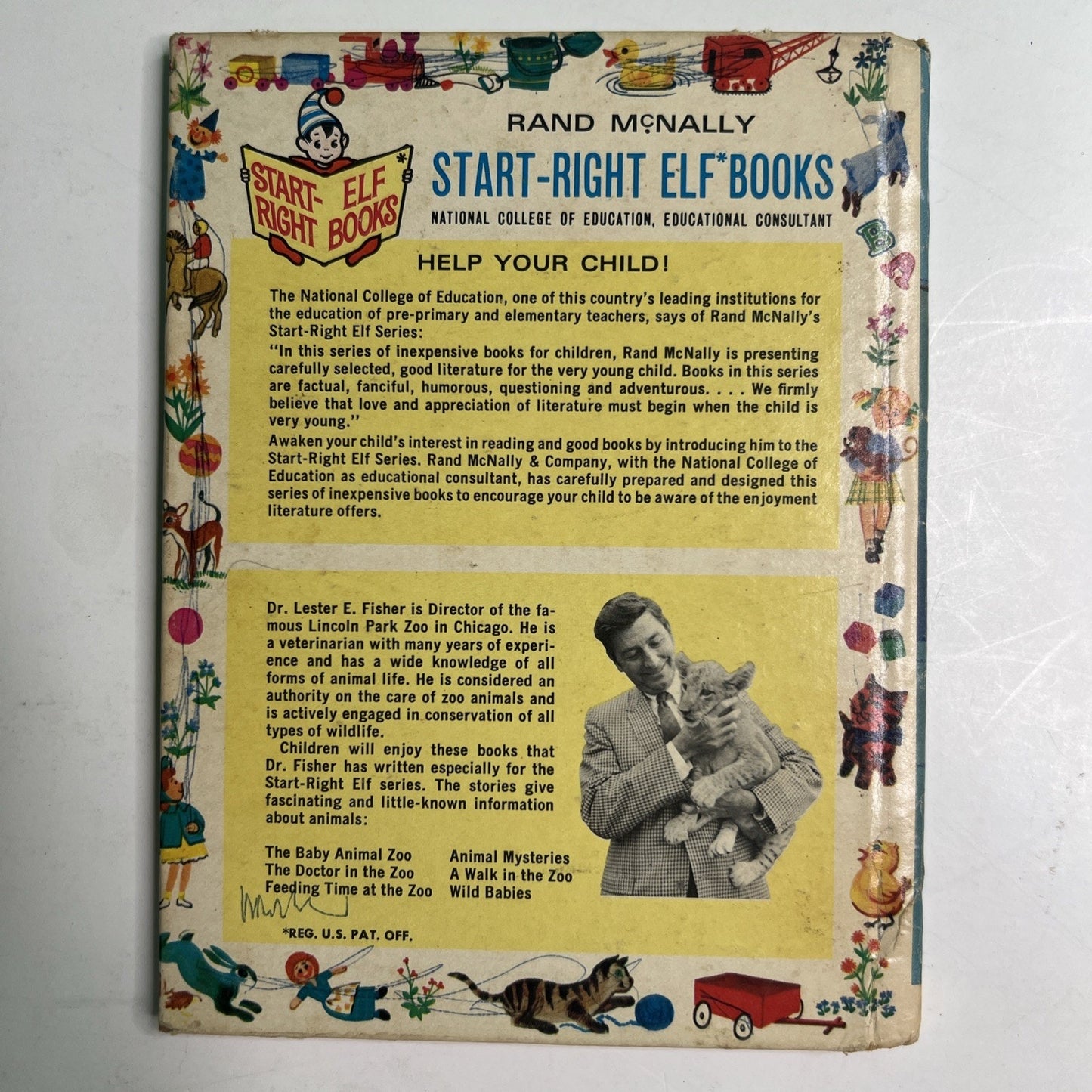 Rand McNally Junior Elf Book Start Right The Doctor in the Zoo 1971 Vintage