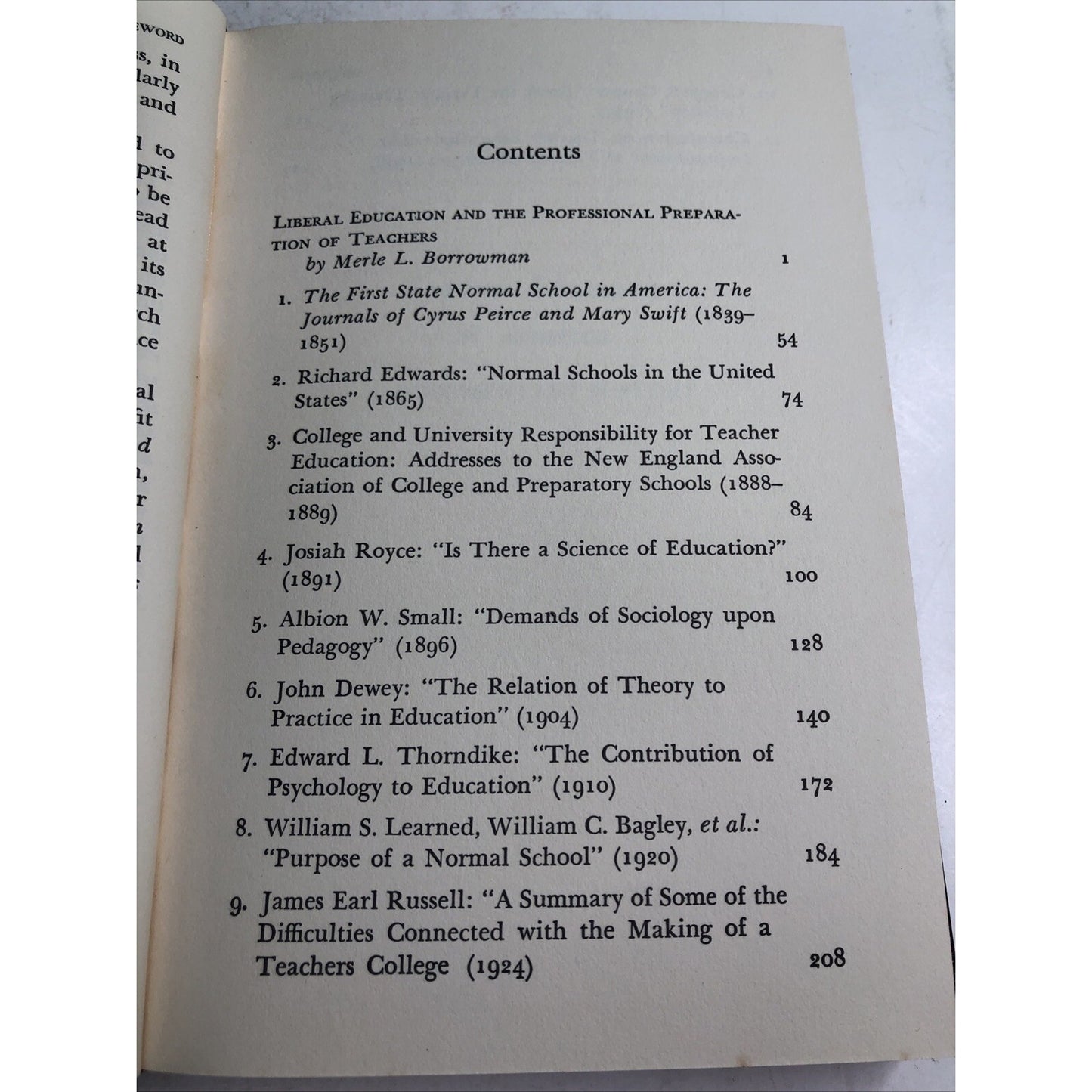Teacher Education In America By Merle L. Borrowman Classics #24 1966 Spine Issue