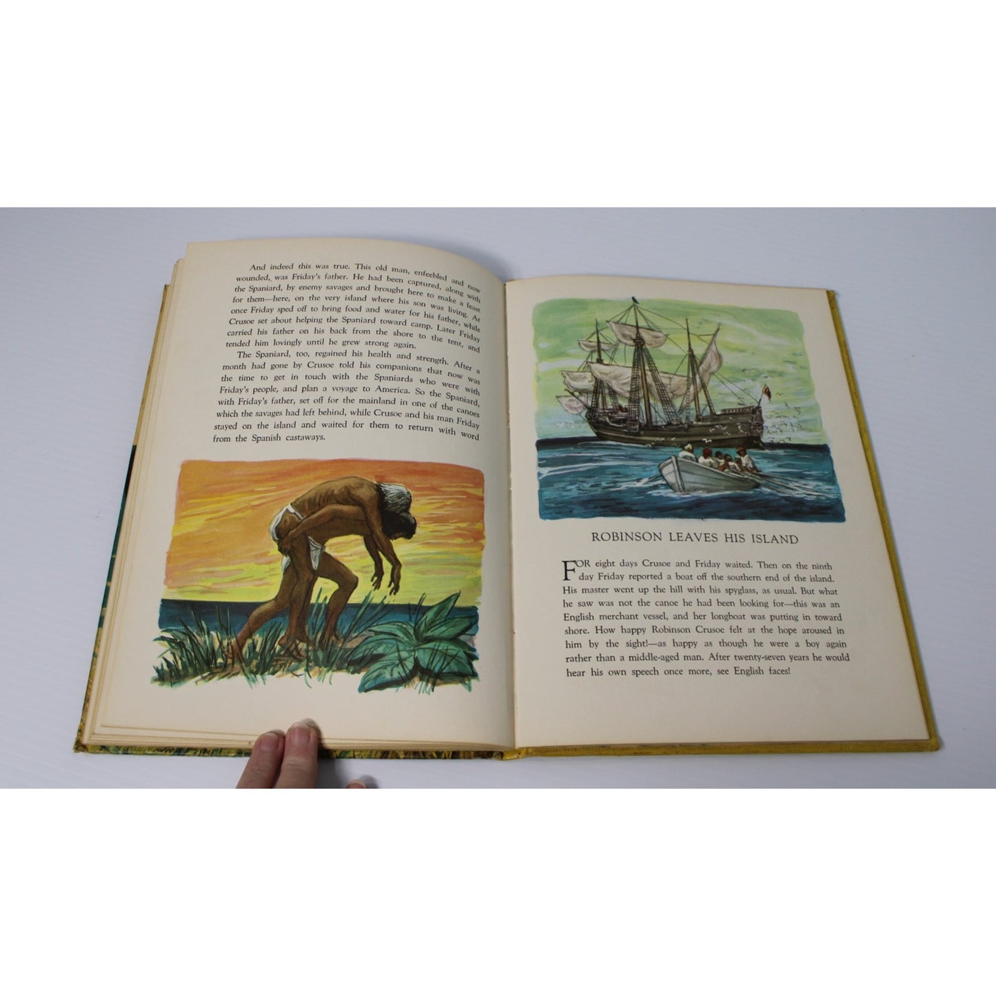 The Story of Robinson Crusoe Random House Hardcover Illustrated Book 1952