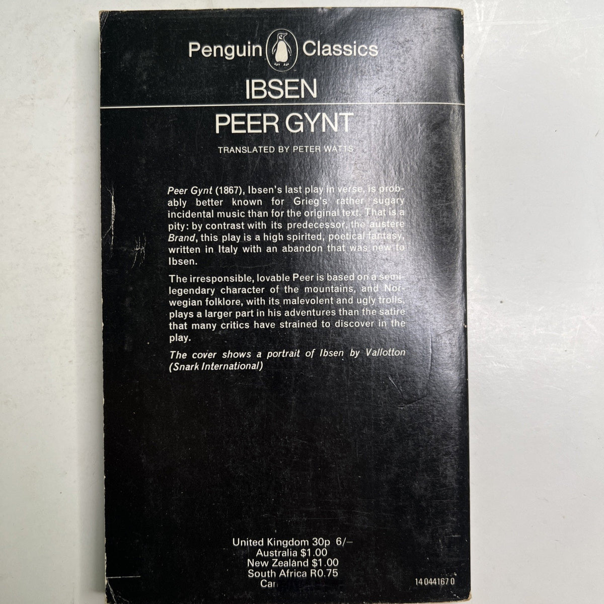 Peer Gynt: A Dramatic Poem Henrik Ibsen 1966/1970 PB Penguin Classics