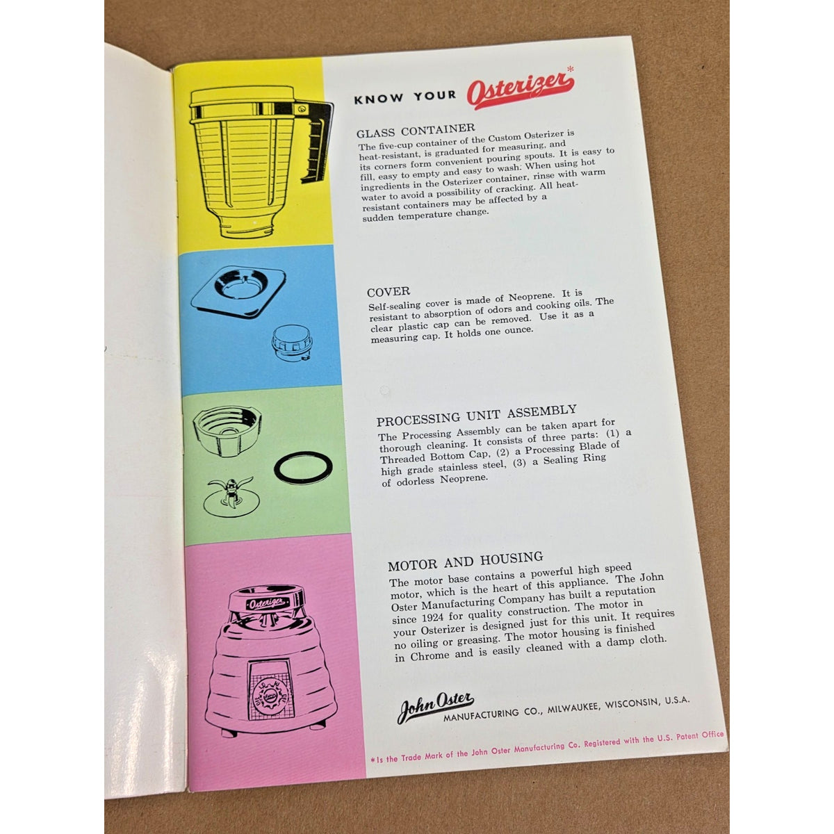 Vintage 1962 Osterizer Custom Blender Recipe Book & Manual - MCM Design