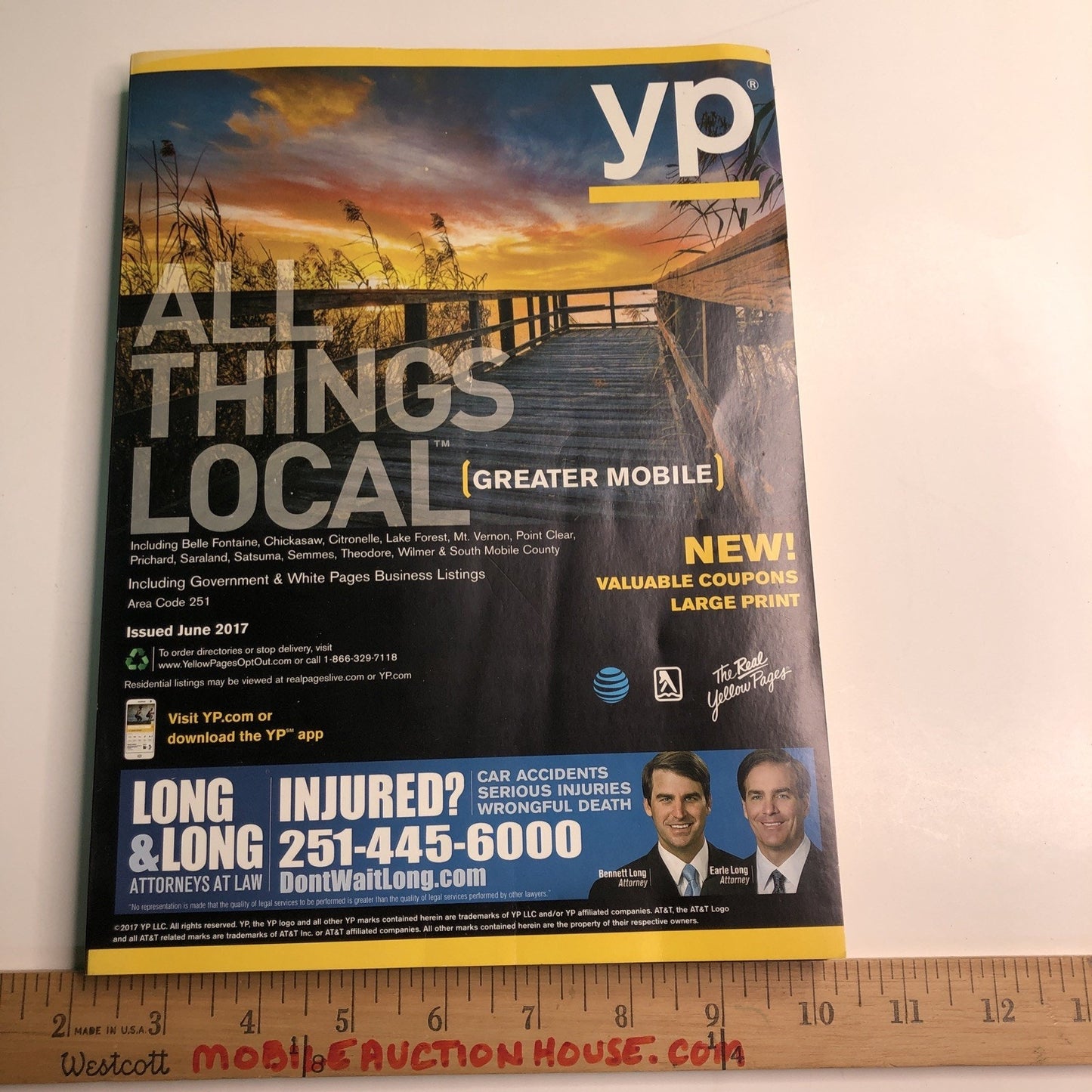 June 2017 YP White & Yellow Pages Mobile Alabama AL Business Phone Directory